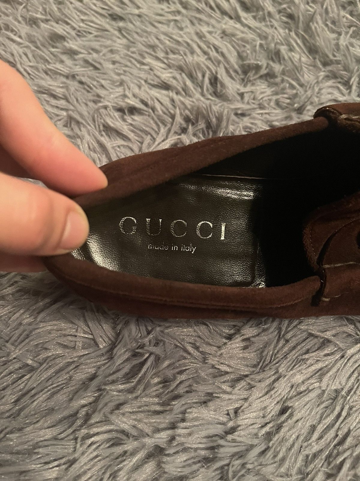 Gucci × Vintage Gucci Horsebit 90s vintage brown suede Loafers shoes Size US 11 / EU 44 - 3 Thumbnail