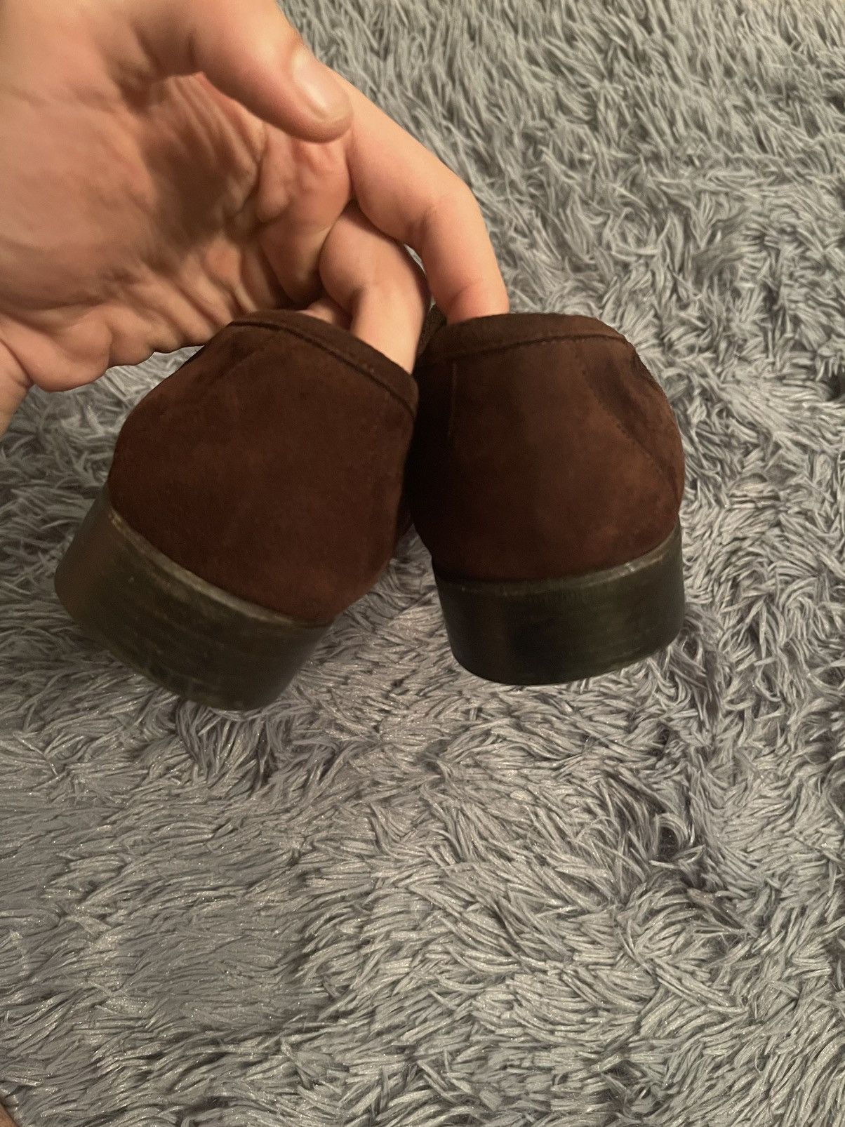 Gucci × Vintage Gucci Horsebit 90s vintage brown suede Loafers shoes Size US 11 / EU 44 - 6 Thumbnail