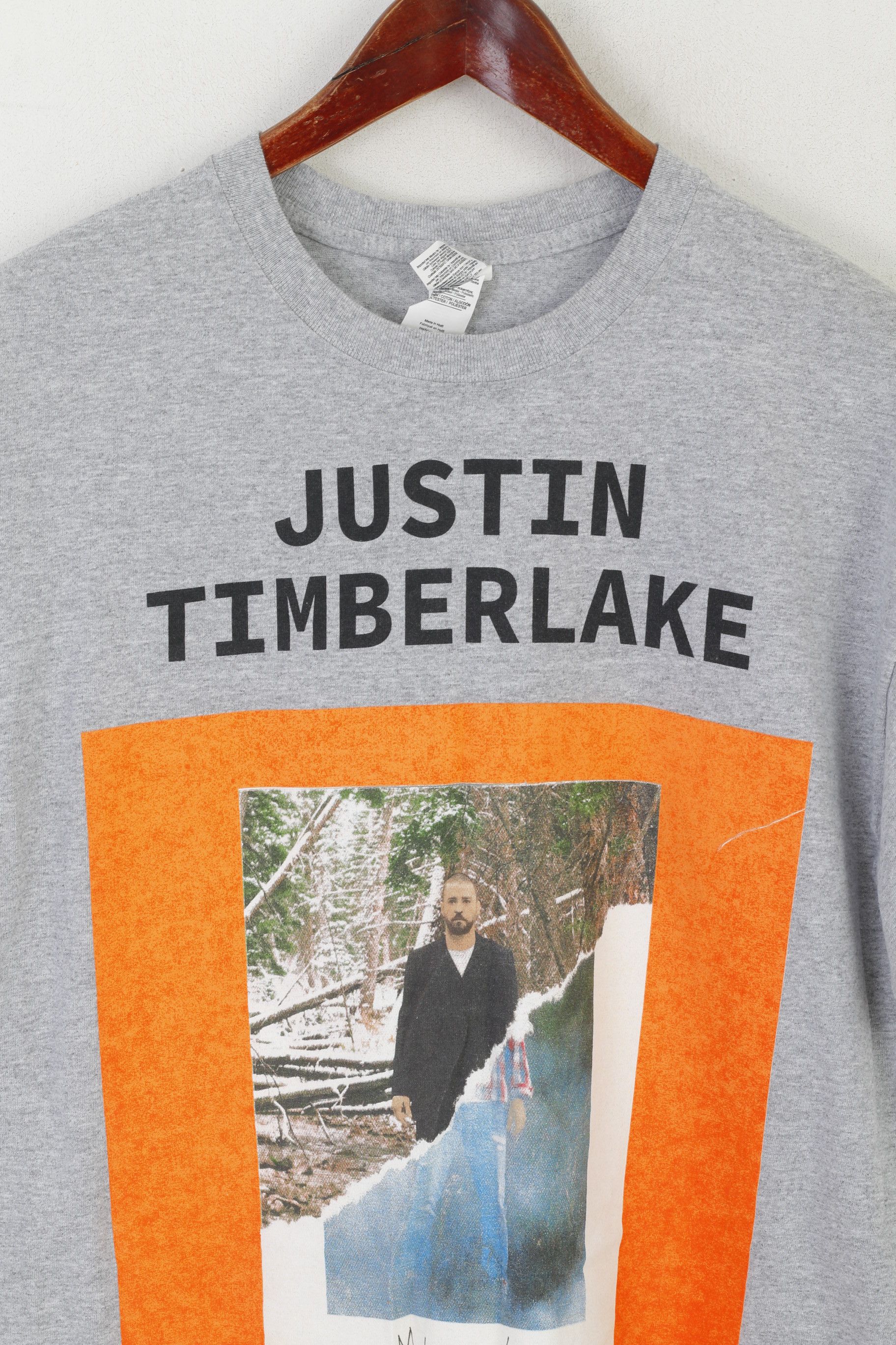 Band Tees × Gildan × Vintage Gildan Men L T- Shirt Gray Cotton Justin Timberlake 8266 Size US L / EU 52-54 / 3 - 2 Thumbnail