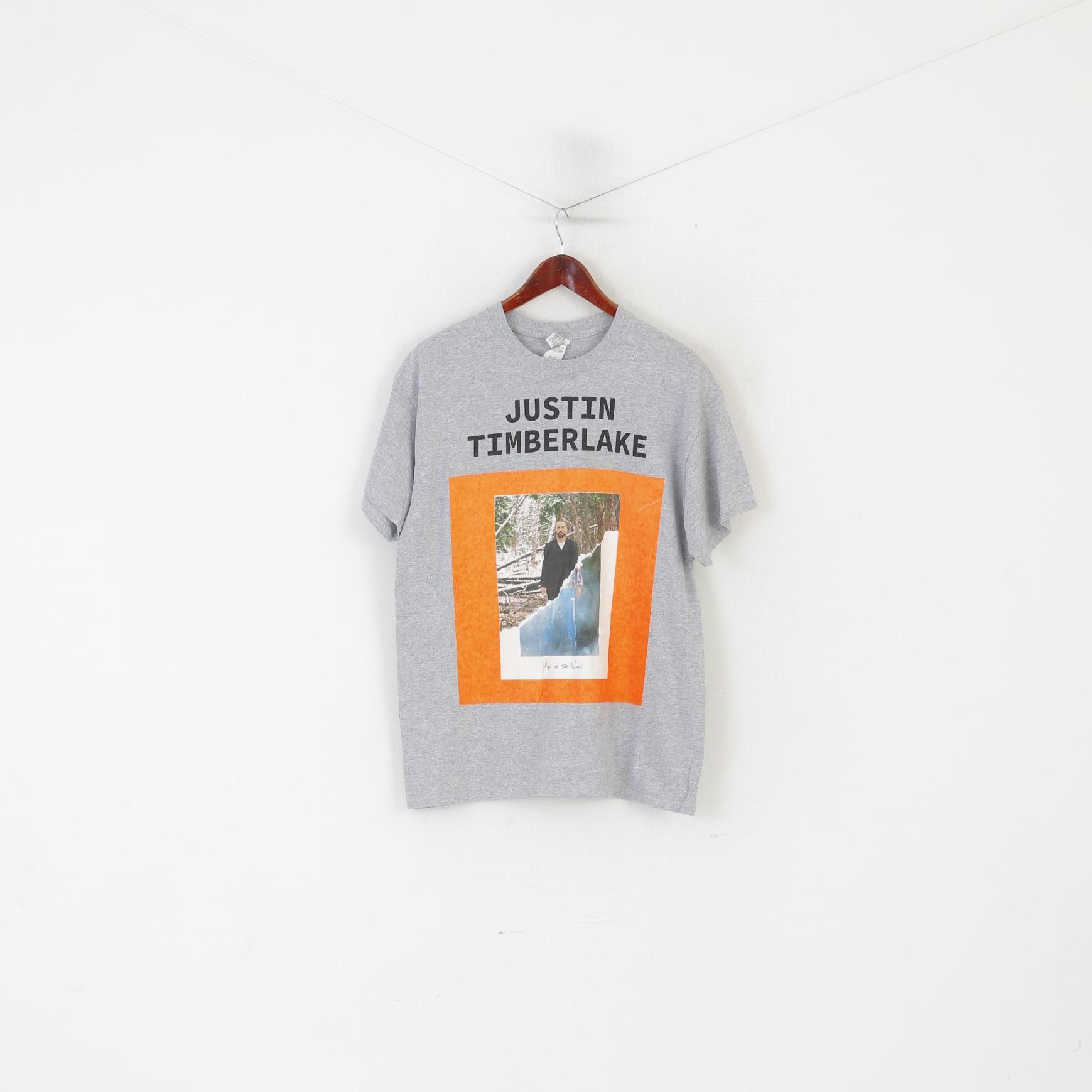 Band Tees × Gildan × Vintage Gildan Men L T- Shirt Gray Cotton Justin Timberlake 8266 Size US L / EU 52-54 / 3 - 1 Thumbnail