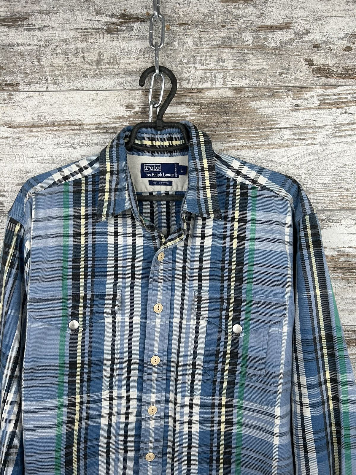 Polo Ralph Lauren Mens Vintage Polo Ralph Lauren Overshirt flannel jacket y2k Size US L / EU 52-54 / 3 - 2 Thumbnail