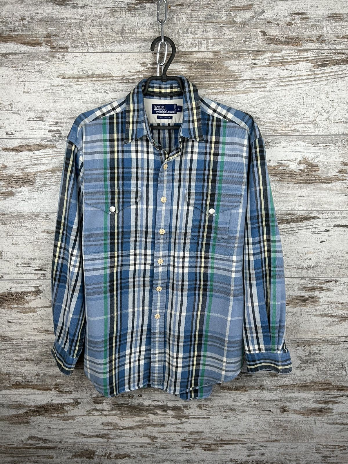 Polo Ralph Lauren Mens Vintage Polo Ralph Lauren Overshirt flannel jacket y2k Size US L / EU 52-54 / 3 - 1 Thumbnail