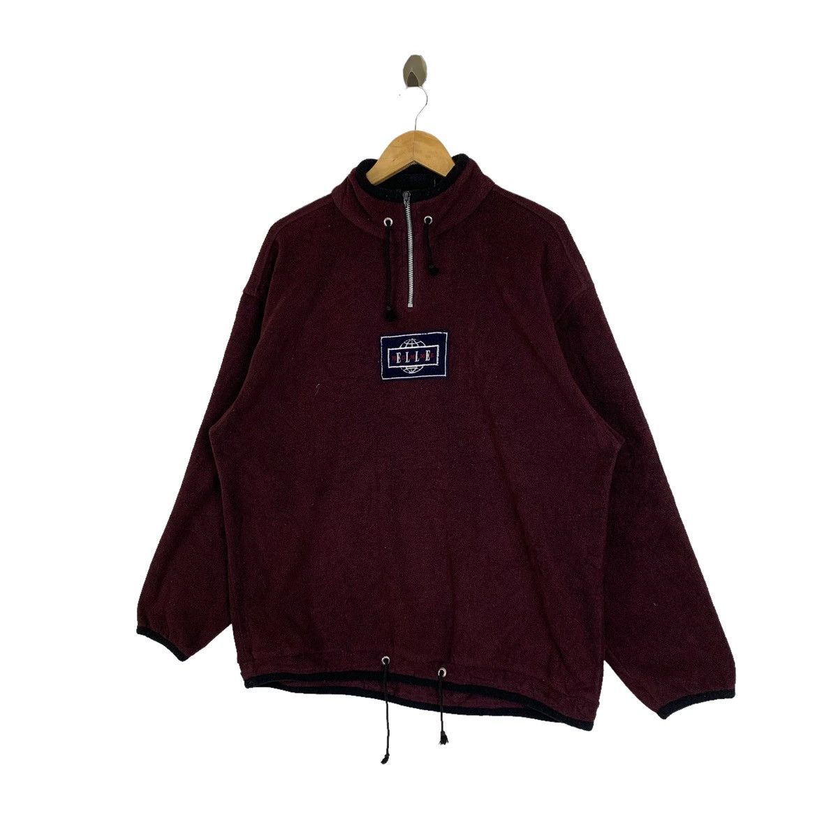 Japanese Brand ELLE HOMME Paris Center Logo Fleece Half Zipper Sweatshirt Size US L / EU 52-54 / 3 - 3 Thumbnail