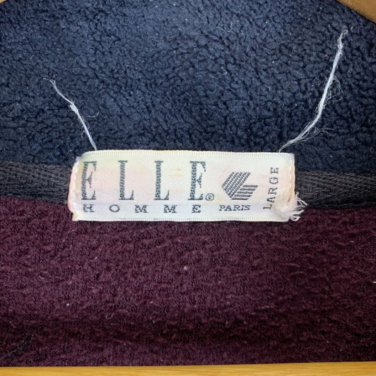 Japanese Brand ELLE HOMME Paris Center Logo Fleece Half Zipper Sweatshirt Size US L / EU 52-54 / 3 - 5 Thumbnail
