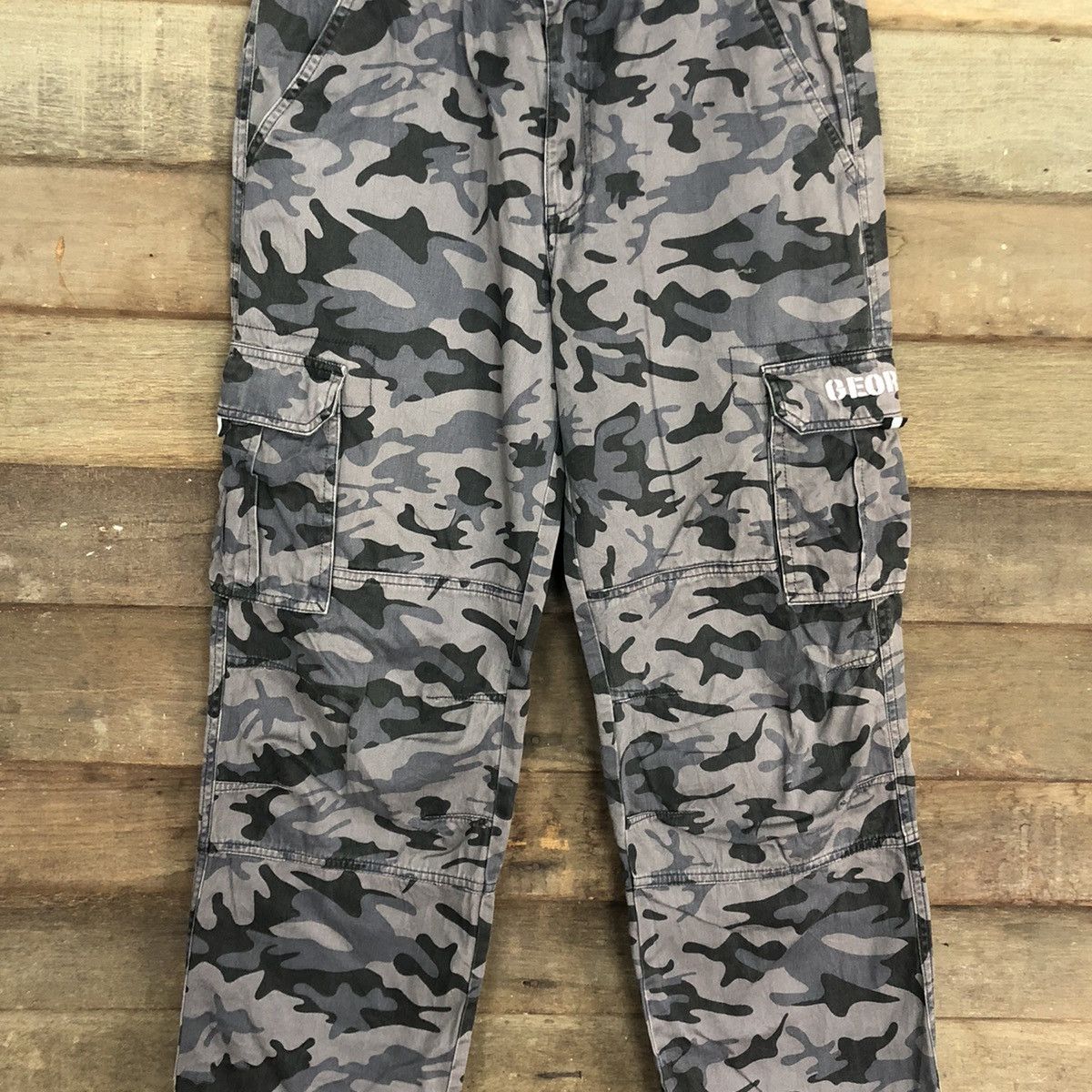 George George Purple Faded Multipocket Military Cargo Pants #0555 Size US 29 - 4 Thumbnail
