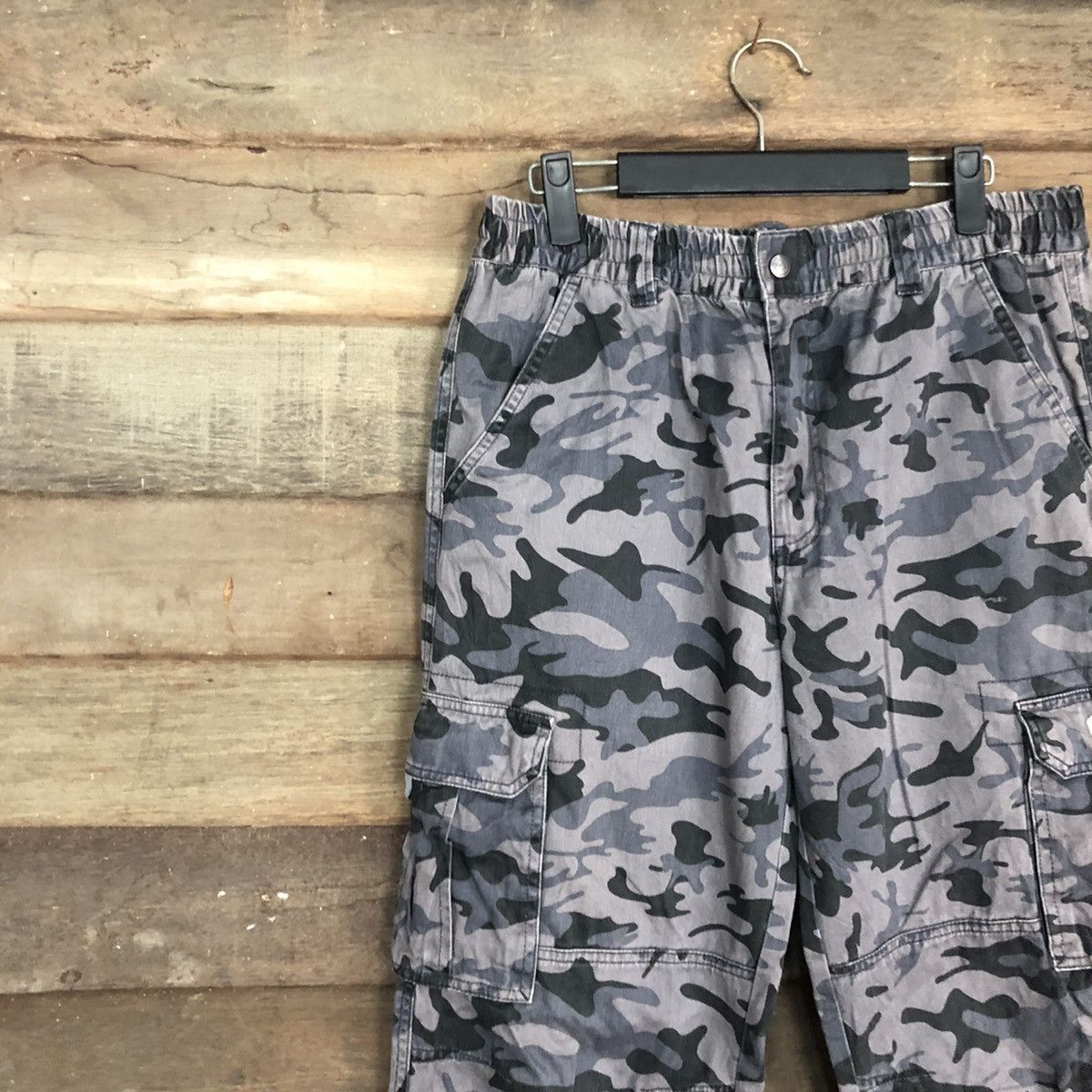 George George Purple Faded Multipocket Military Cargo Pants #0555 Size US 29 - 6 Thumbnail