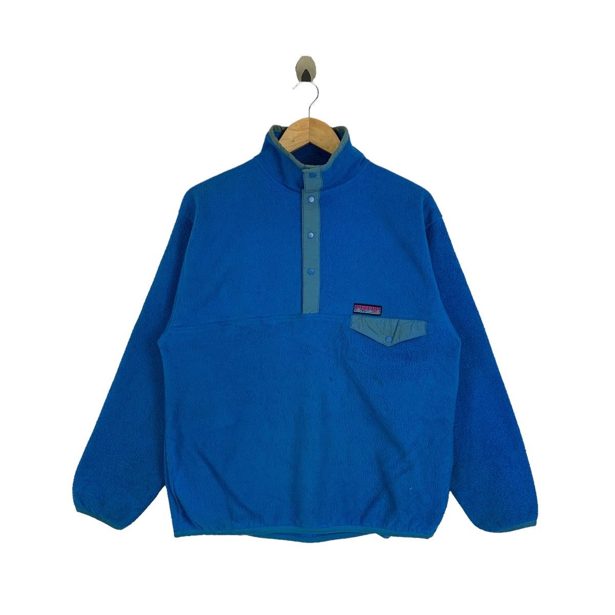 image of Vintage Gap Snap-T Button Sportswear Fleece Sweatshirt in Blue, Men's (Size Small)