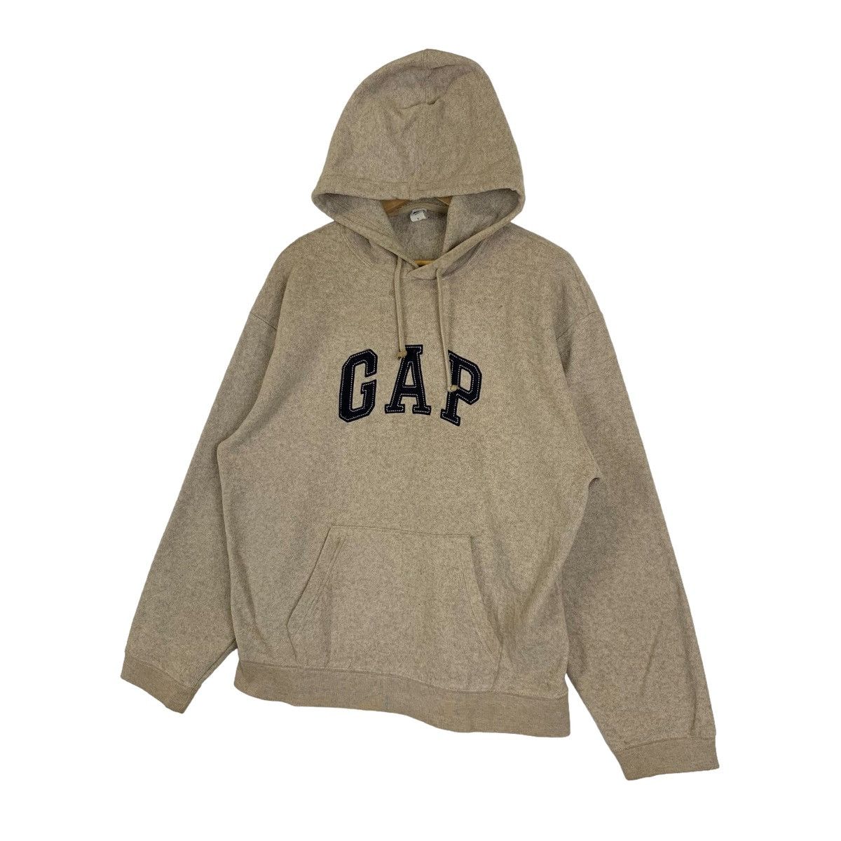 Vintage GAP Athletic Big Logo Fleece Hoodie Pullover Jumper