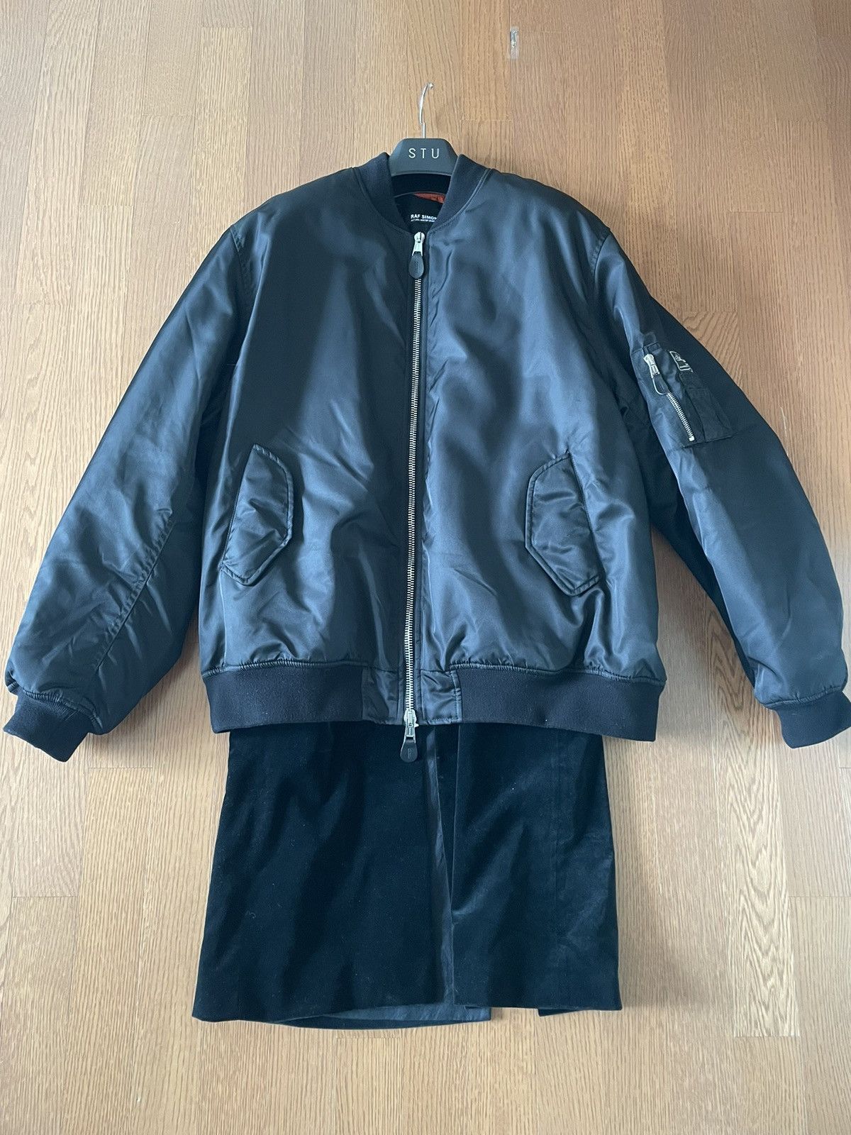 image of Raf Simons 22Aw Ghost Bomber 48 in Black, Men's (Size Medium)