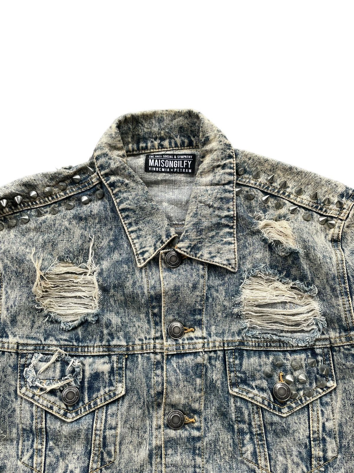 Japanese Brand Maisongilfy Vindemia x Petram Stud Distresed Jacket Size US M / EU 48-50 / 2 - 4 Thumbnail