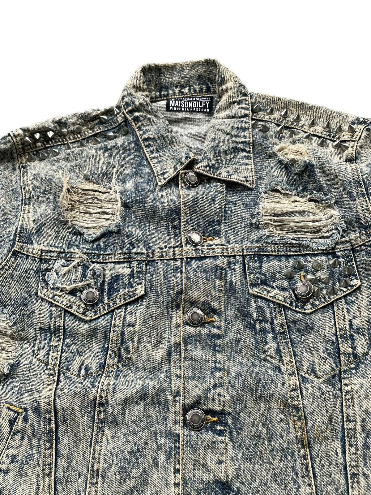 Japanese Brand Maisongilfy Vindemia x Petram Stud Distresed Jacket Size US M / EU 48-50 / 2 - 3 Thumbnail
