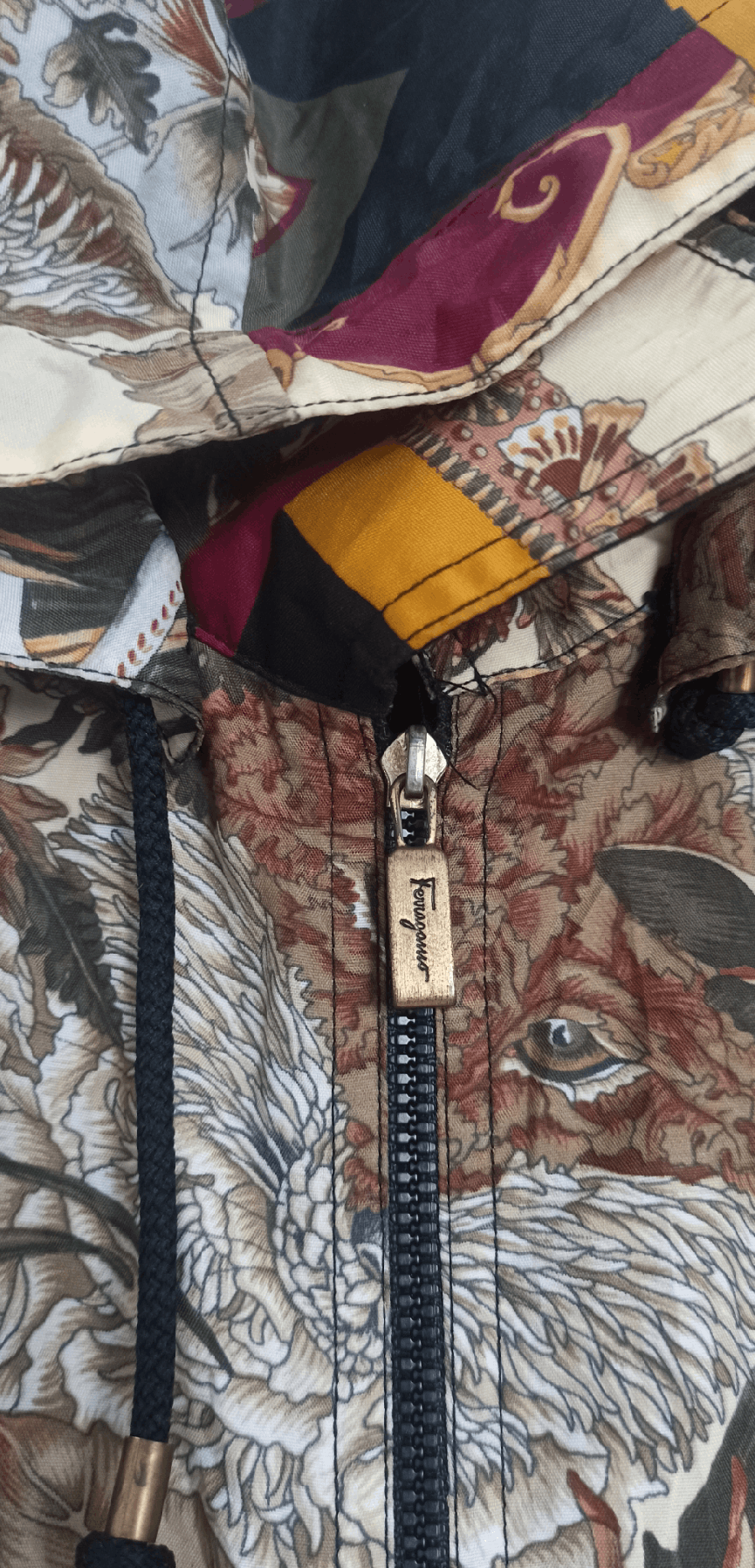 Salvatore Ferragamo Salvatore Ferragamo Animal Printed Hoodie Windbreaker Jacket Size US M / EU 48-50 / 2 - 3 Thumbnail