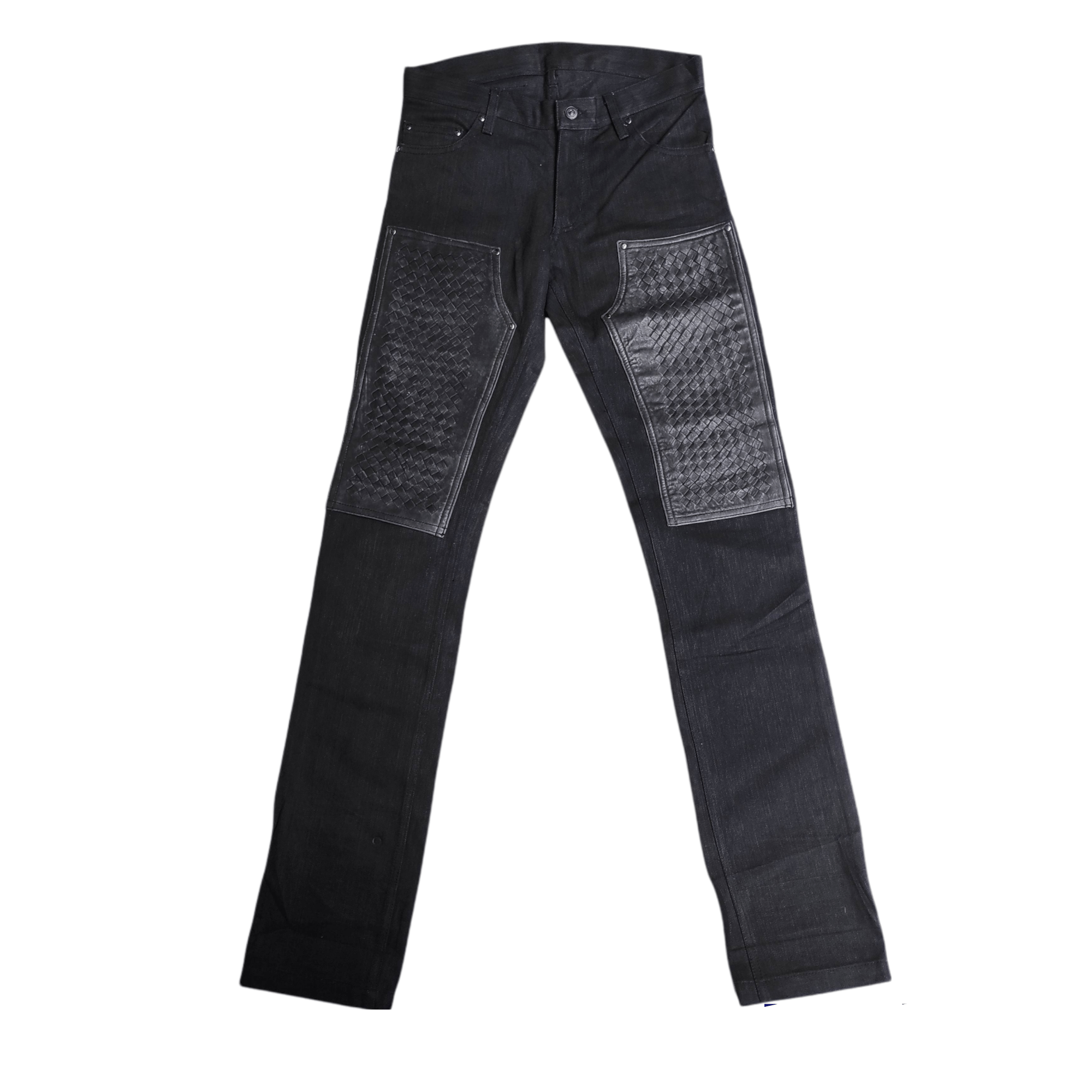 Hysteric Glamour D.K.F Leather Denim Jeans Size US 30 / EU 46 - 1 Thumbnail