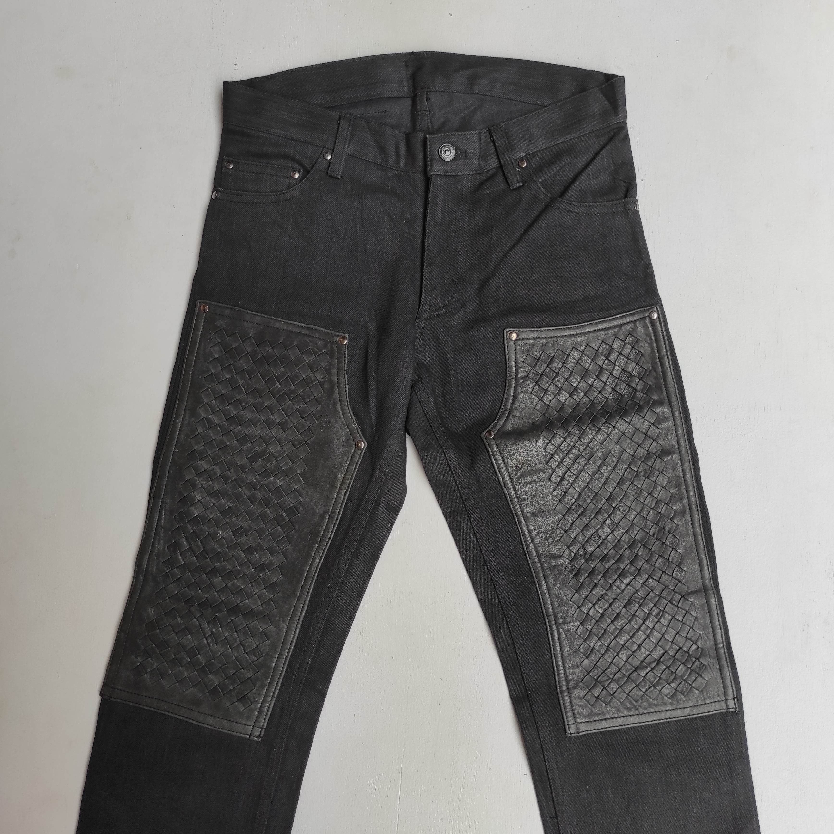 Hysteric Glamour D.K.F Leather Denim Jeans Size US 30 / EU 46 - 2 Thumbnail