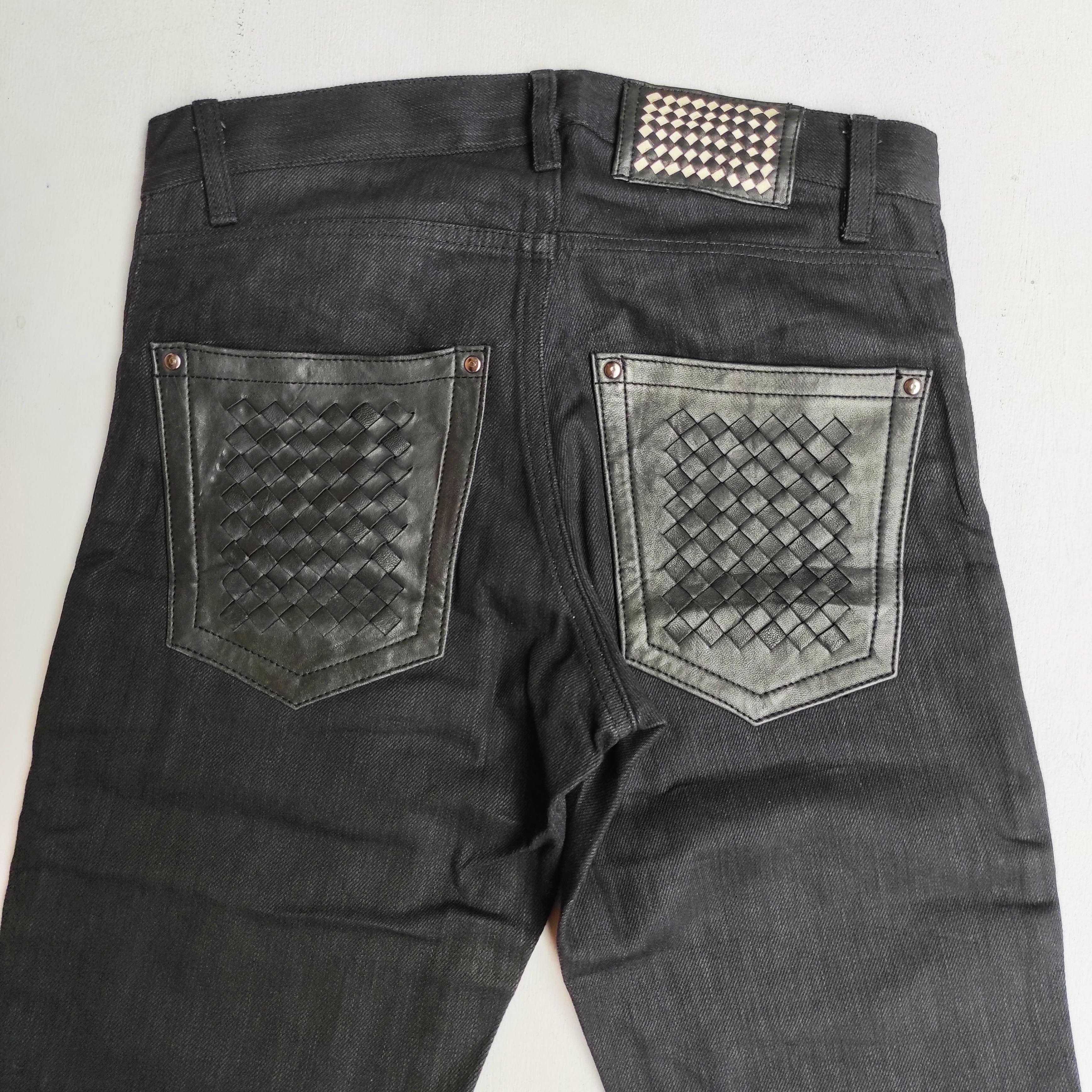 Hysteric Glamour D.K.F Leather Denim Jeans Size US 30 / EU 46 - 11 Thumbnail
