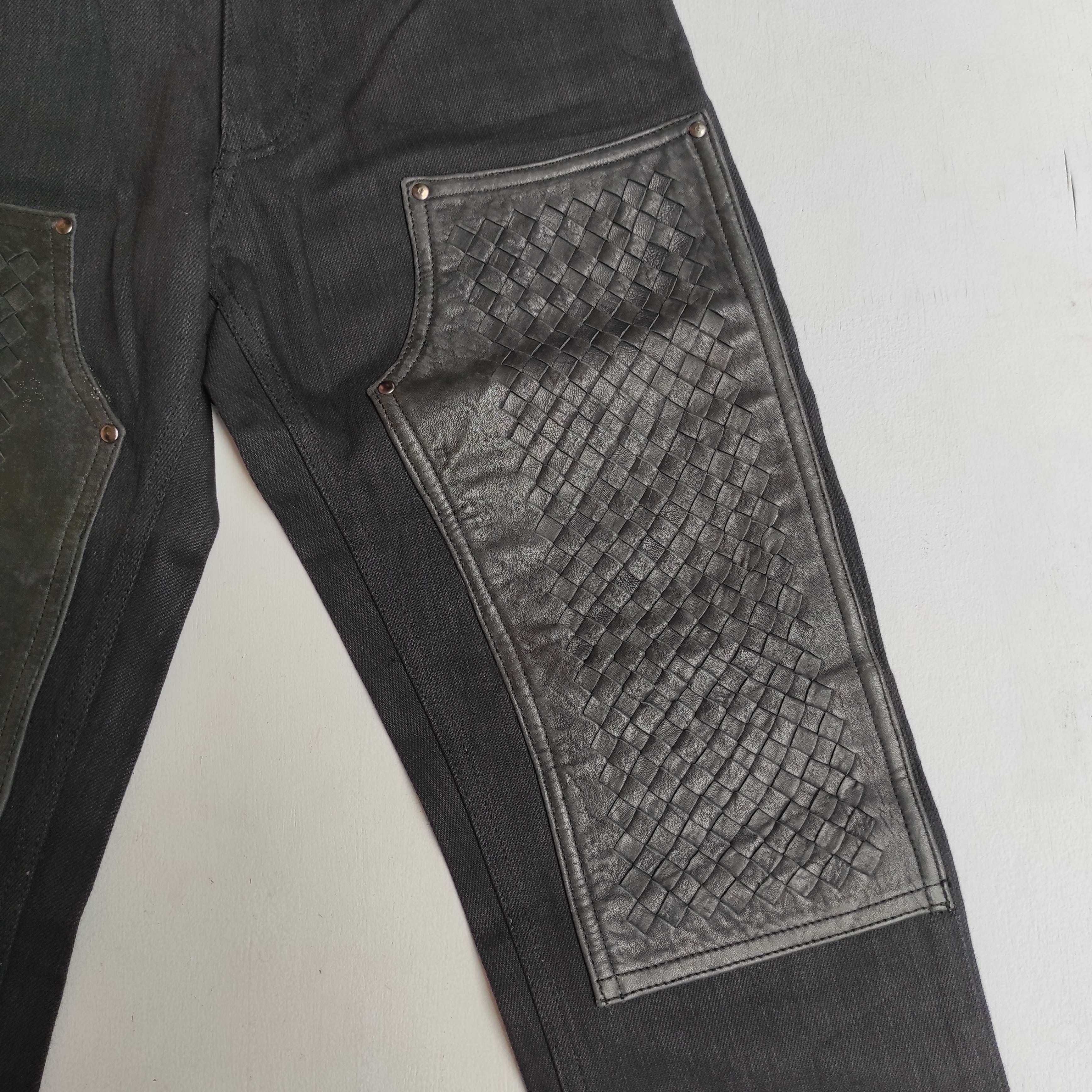 Hysteric Glamour D.K.F Leather Denim Jeans Size US 30 / EU 46 - 3 Thumbnail