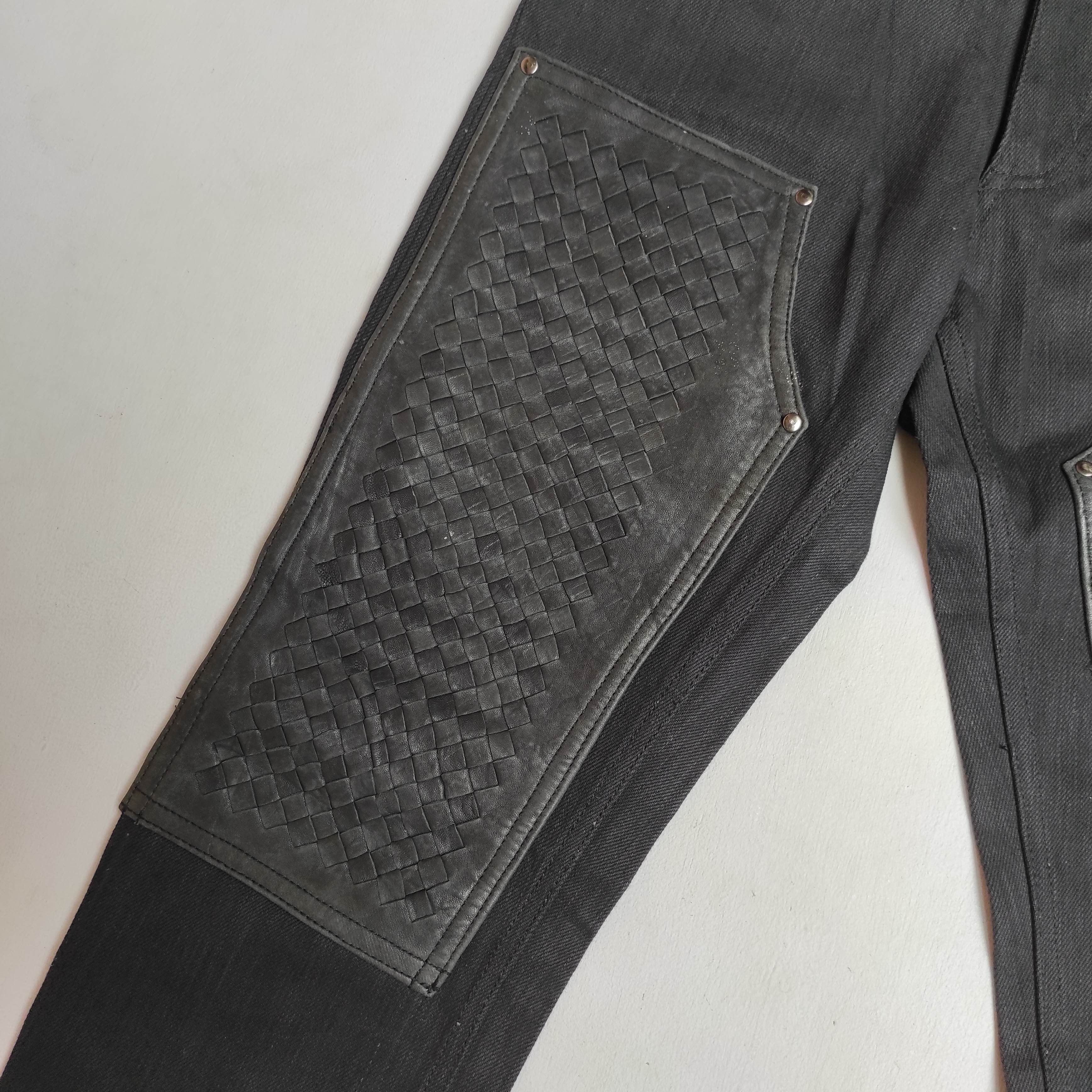 Hysteric Glamour D.K.F Leather Denim Jeans Size US 30 / EU 46 - 4 Thumbnail