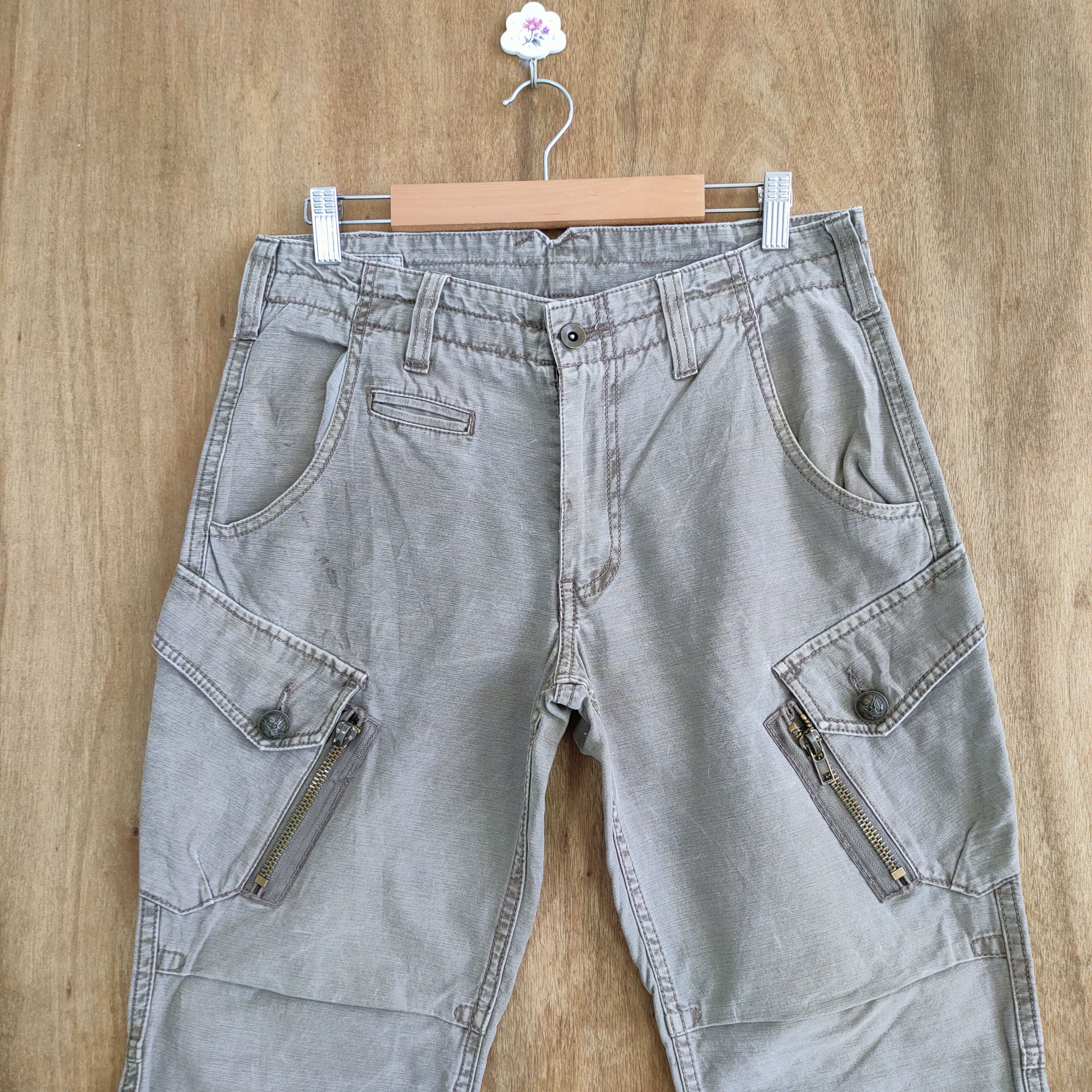 Japanese Brand OILCAKE FADED CARGO PANTS Size US 31 - 3 Thumbnail