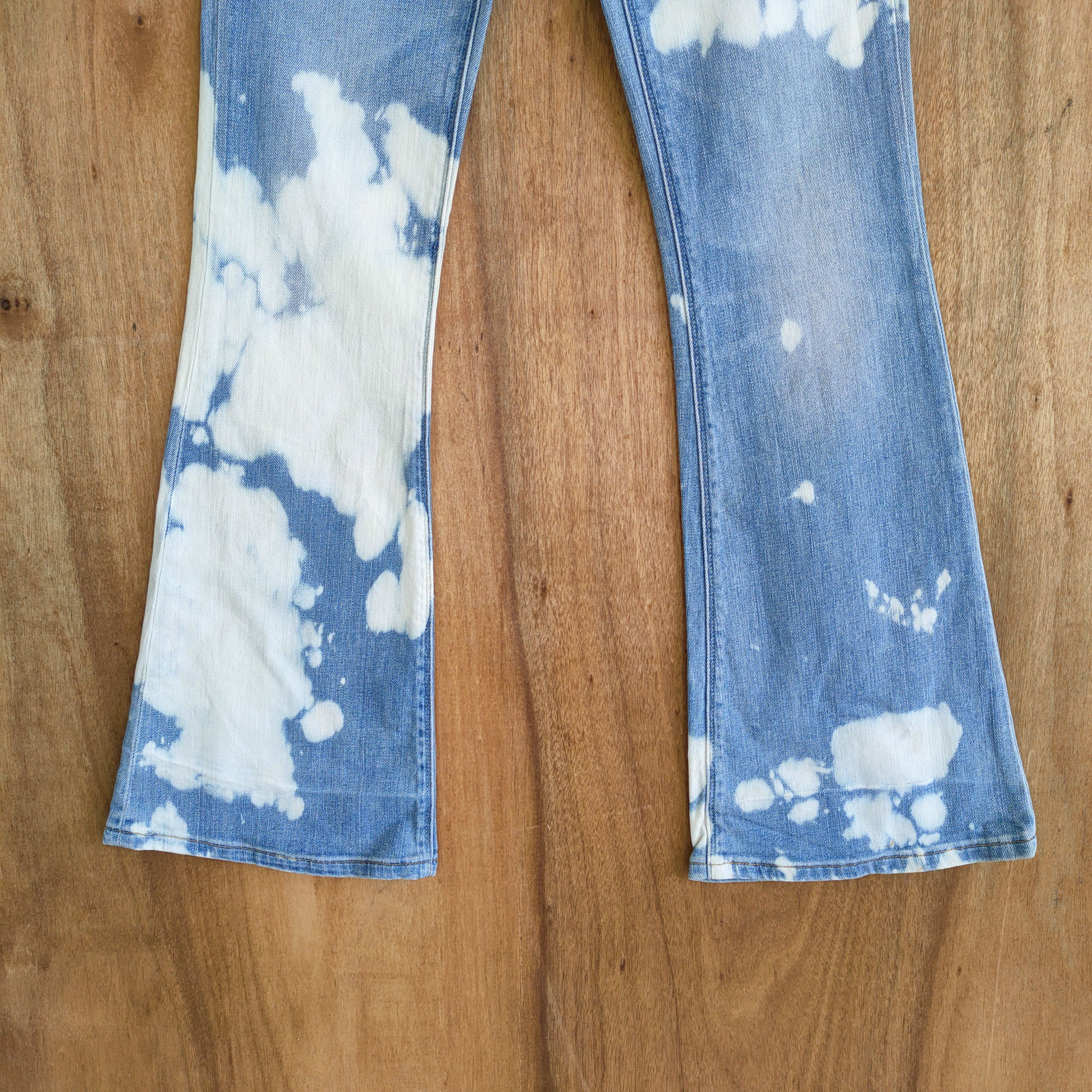 Levi's VINTAGE LEVI'S BOOTCUT FLARED FADED DENIM JEAN PANTS Size US 26 / EU 42 - 3 Thumbnail