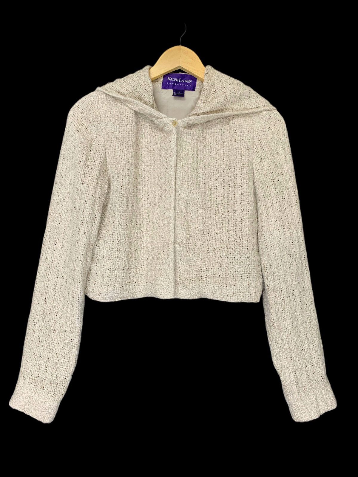 Ralph Lauren RL Ralph Lauren Purple Laber Crop Top Knit Jacket Size S / US 4 / IT 40 - 2 Thumbnail