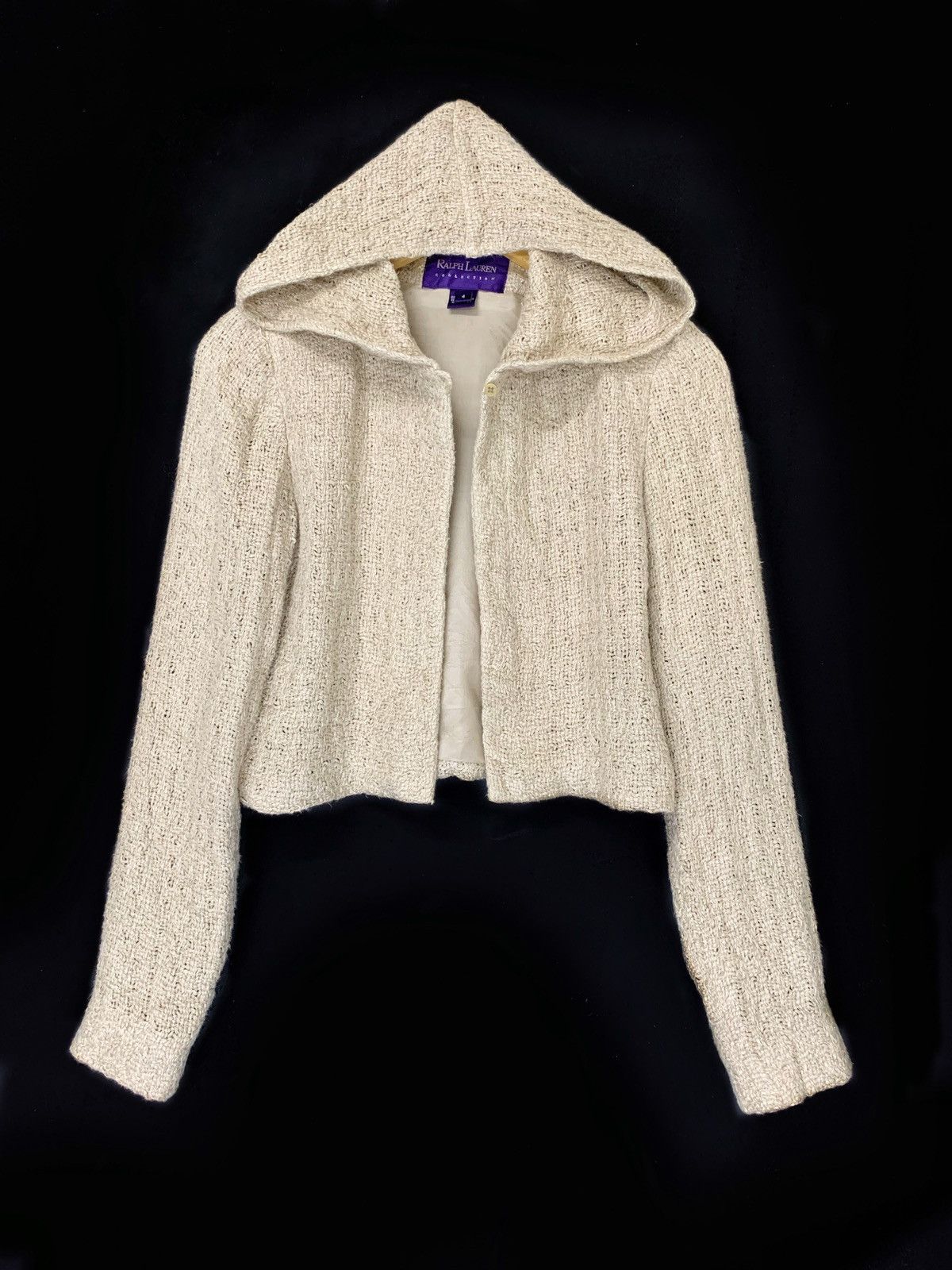 Ralph Lauren RL Ralph Lauren Purple Laber Crop Top Knit Jacket Size S / US 4 / IT 40 - 1 Thumbnail
