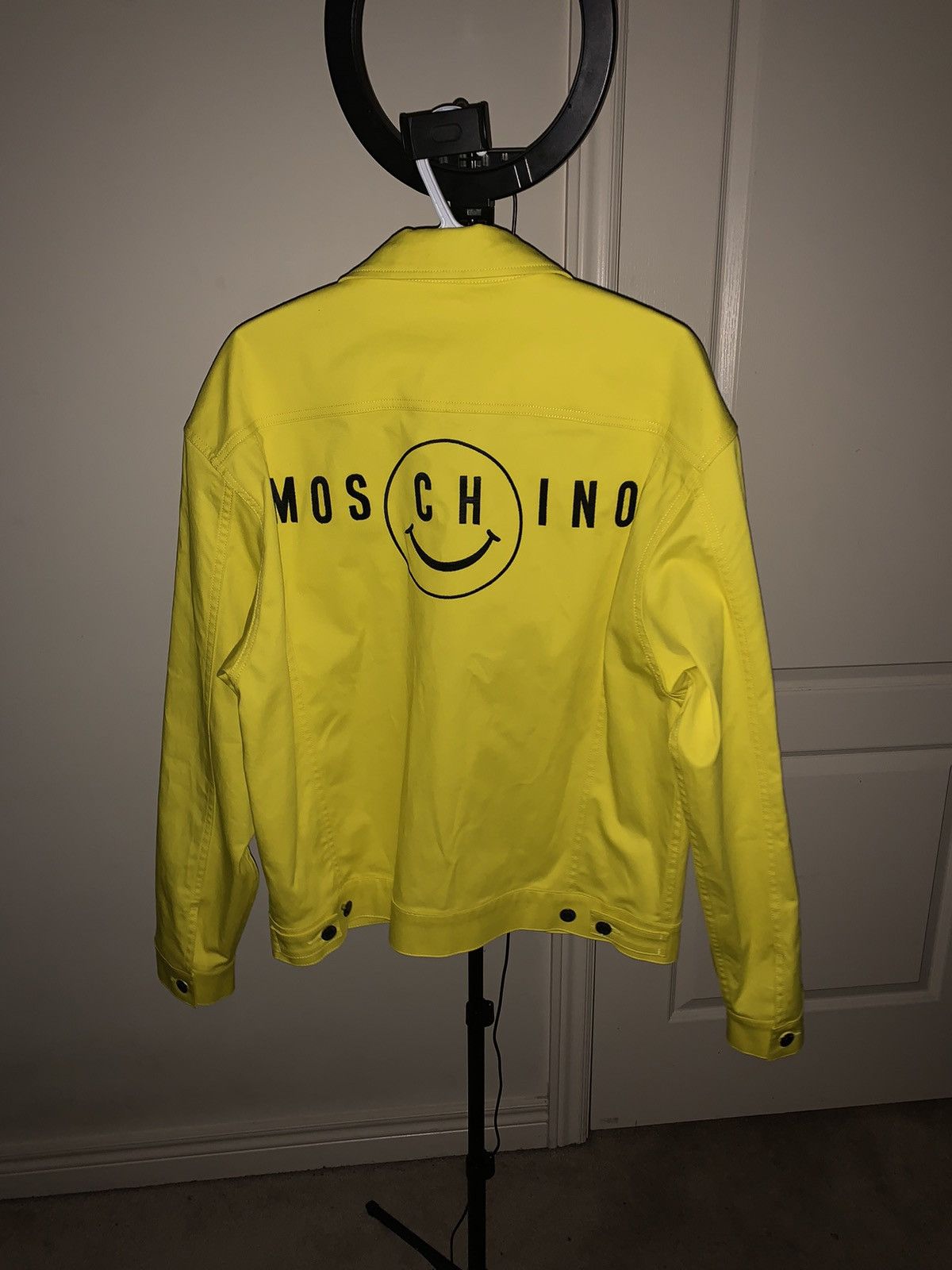 Moschino Yellow Moschino Smiley Logo Jean Jacket Size US L / EU 52-54 / 3 - 2 Thumbnail