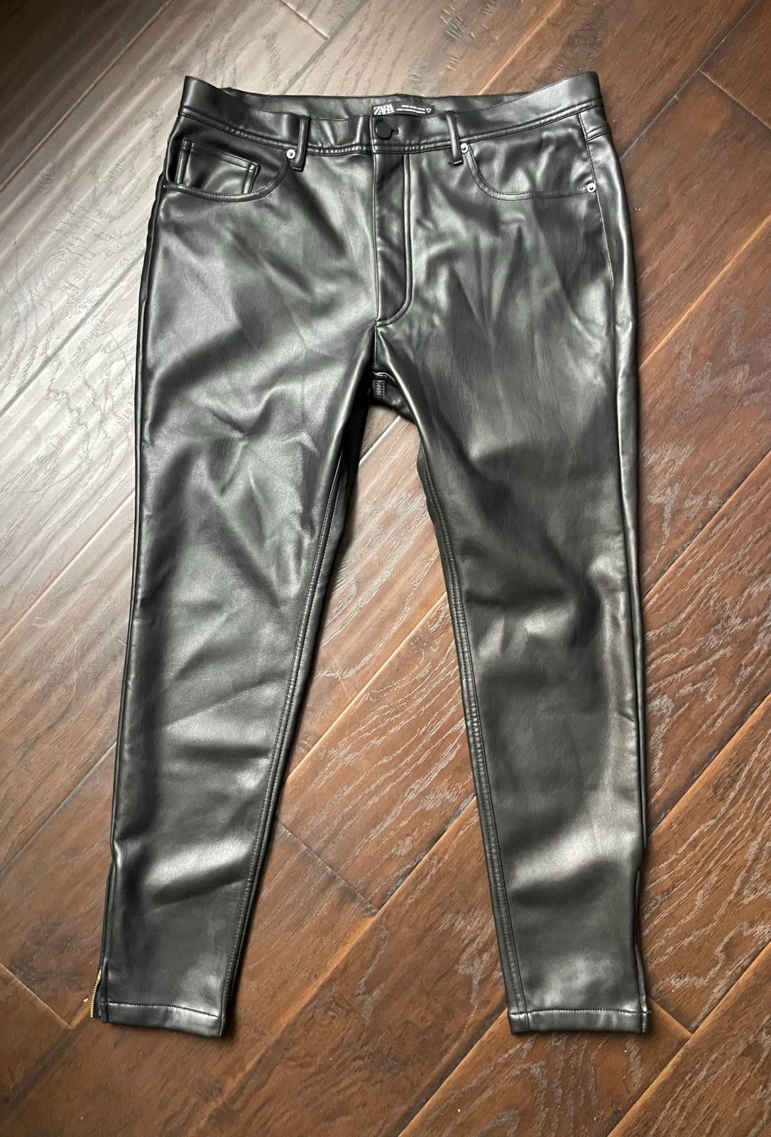 Zara Zara Black Faux Leather Pant | Grailed