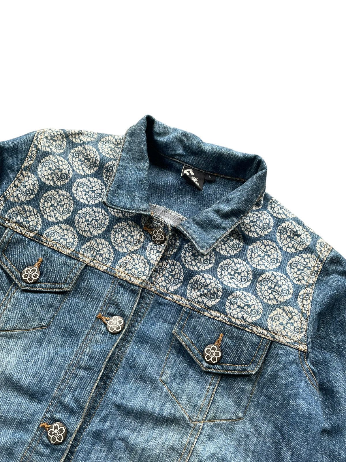 Japanese Brand Ai Lince Pheonix Denim Jacket Size M / US 6-8 / IT 42-44 - 4 Thumbnail
