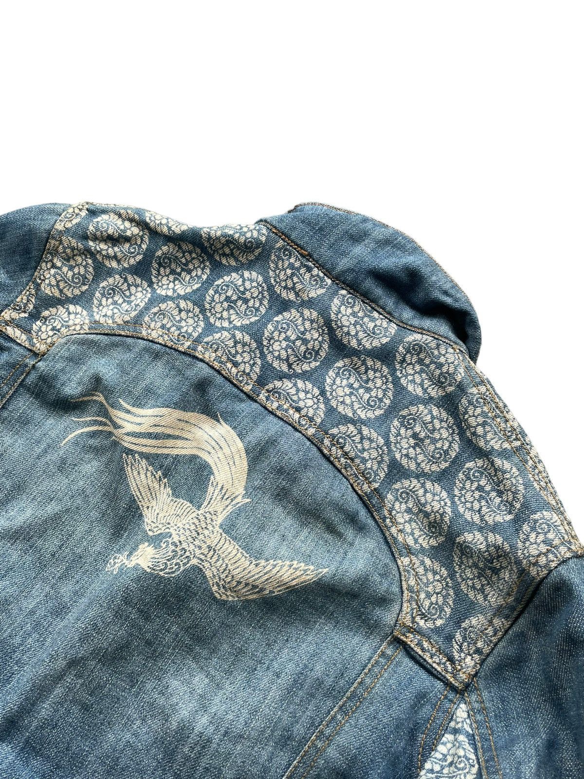 Japanese Brand Ai Lince Pheonix Denim Jacket Size M / US 6-8 / IT 42-44 - 9 Thumbnail