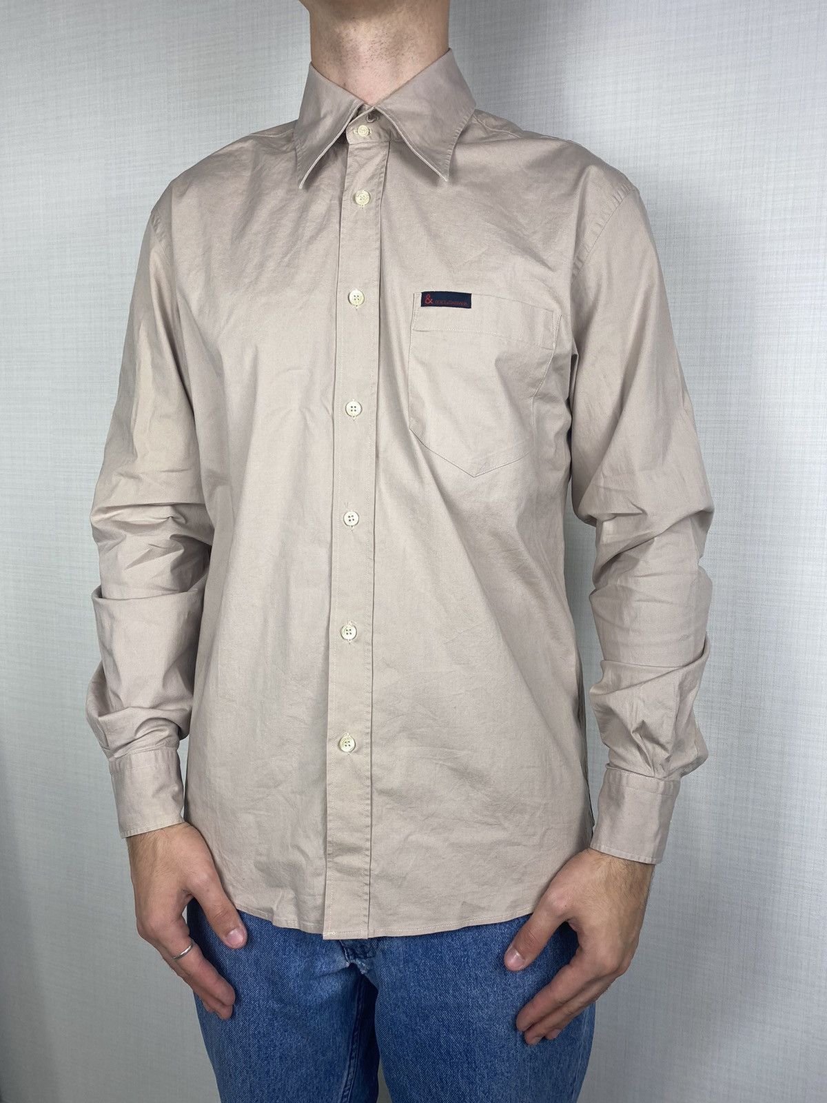 Dolce & Gabbana × Vintage Dolce & Gabbana button up shirt beige pocket military Size US M / EU 48-50 / 2 - 2 Thumbnail
