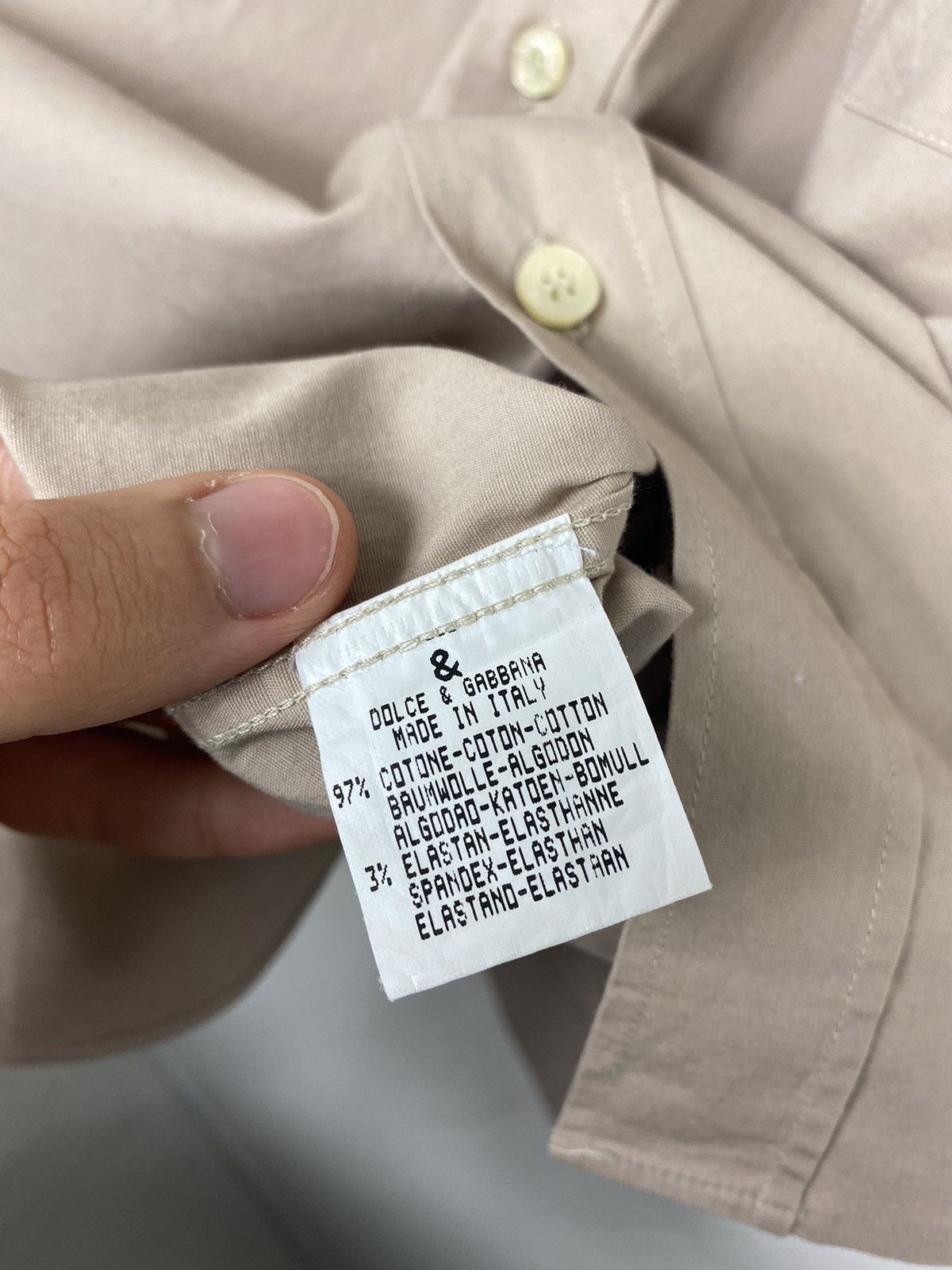 Dolce & Gabbana × Vintage Dolce & Gabbana button up shirt beige pocket military Size US M / EU 48-50 / 2 - 10 Thumbnail