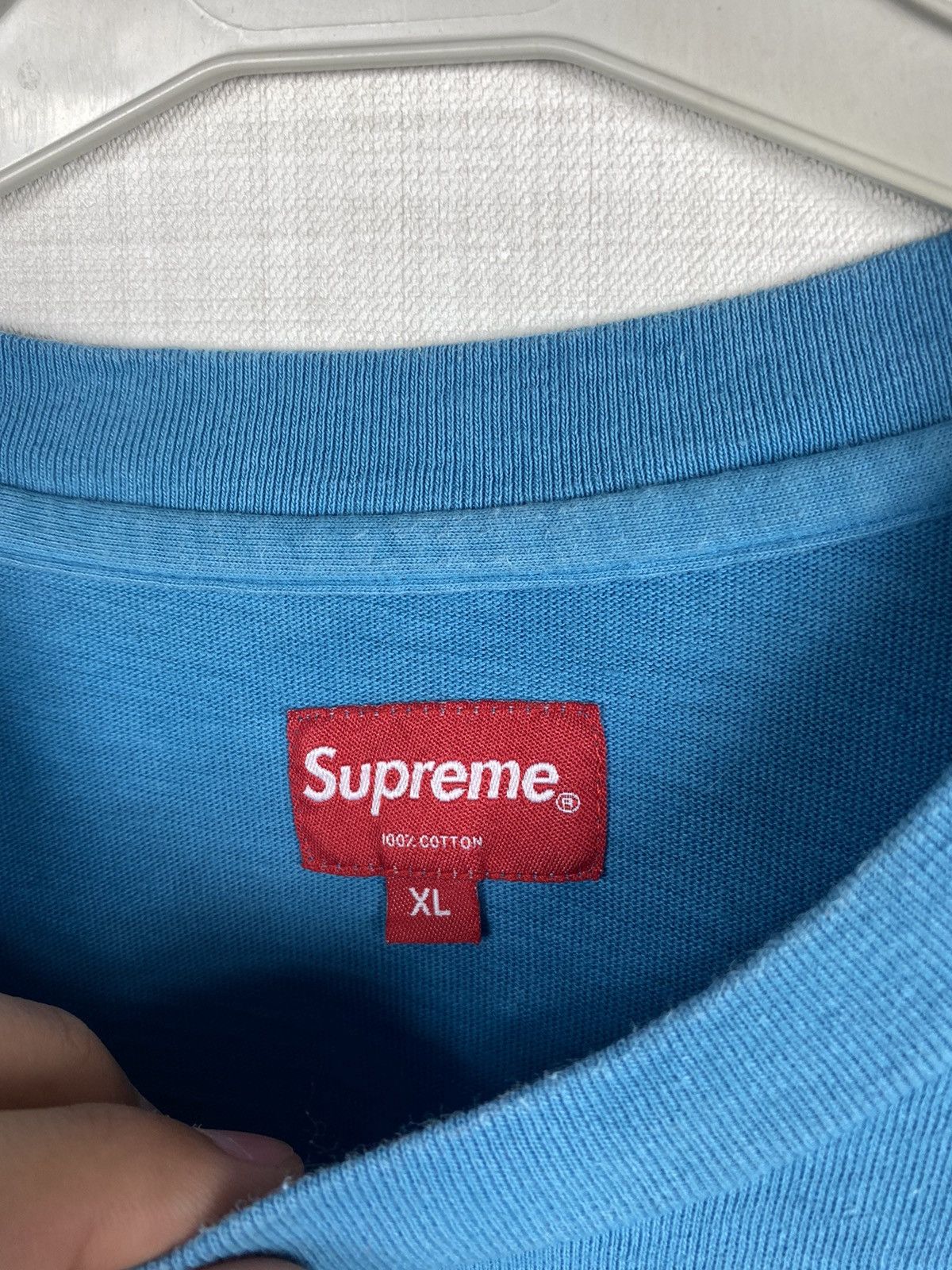 Supreme Supreme Pocket Tee Blue Box Logo T Shirt XL Cotton Size US XL / EU 56 / 4 - 6 Thumbnail
