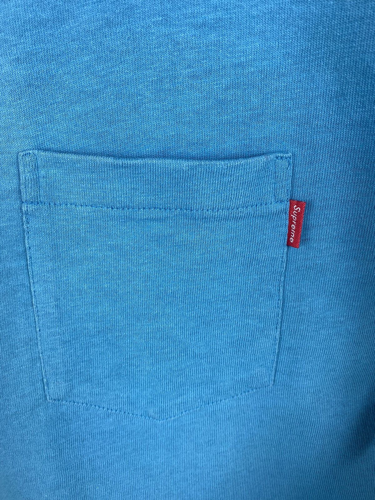 Supreme Supreme Pocket Tee Blue Box Logo T Shirt XL Cotton Size US XL / EU 56 / 4 - 5 Thumbnail