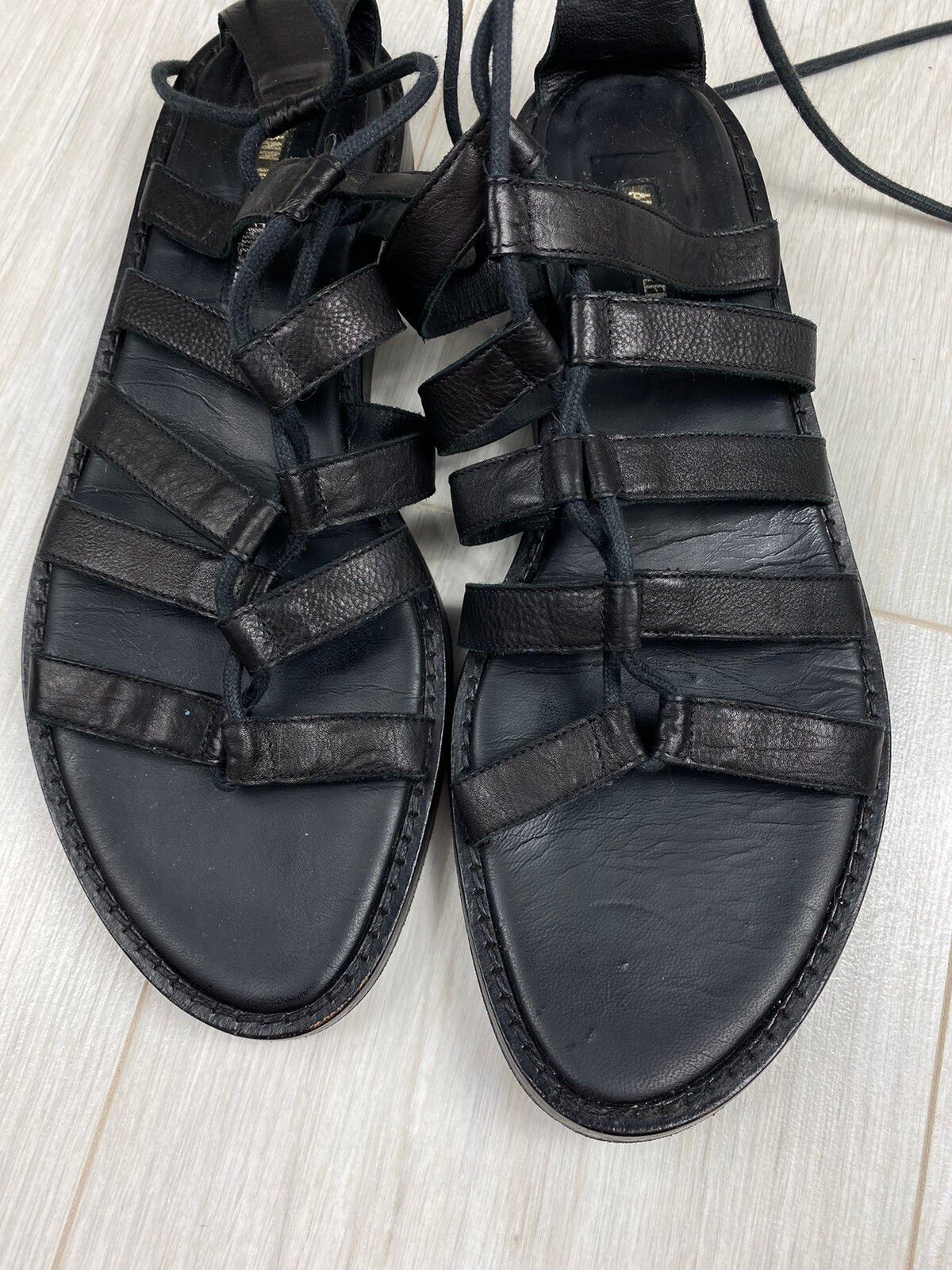 Vintage Ann Demeulemeester Leather Flat Gladiator Sandals High Size US 9 / EU 42 - 4 Thumbnail