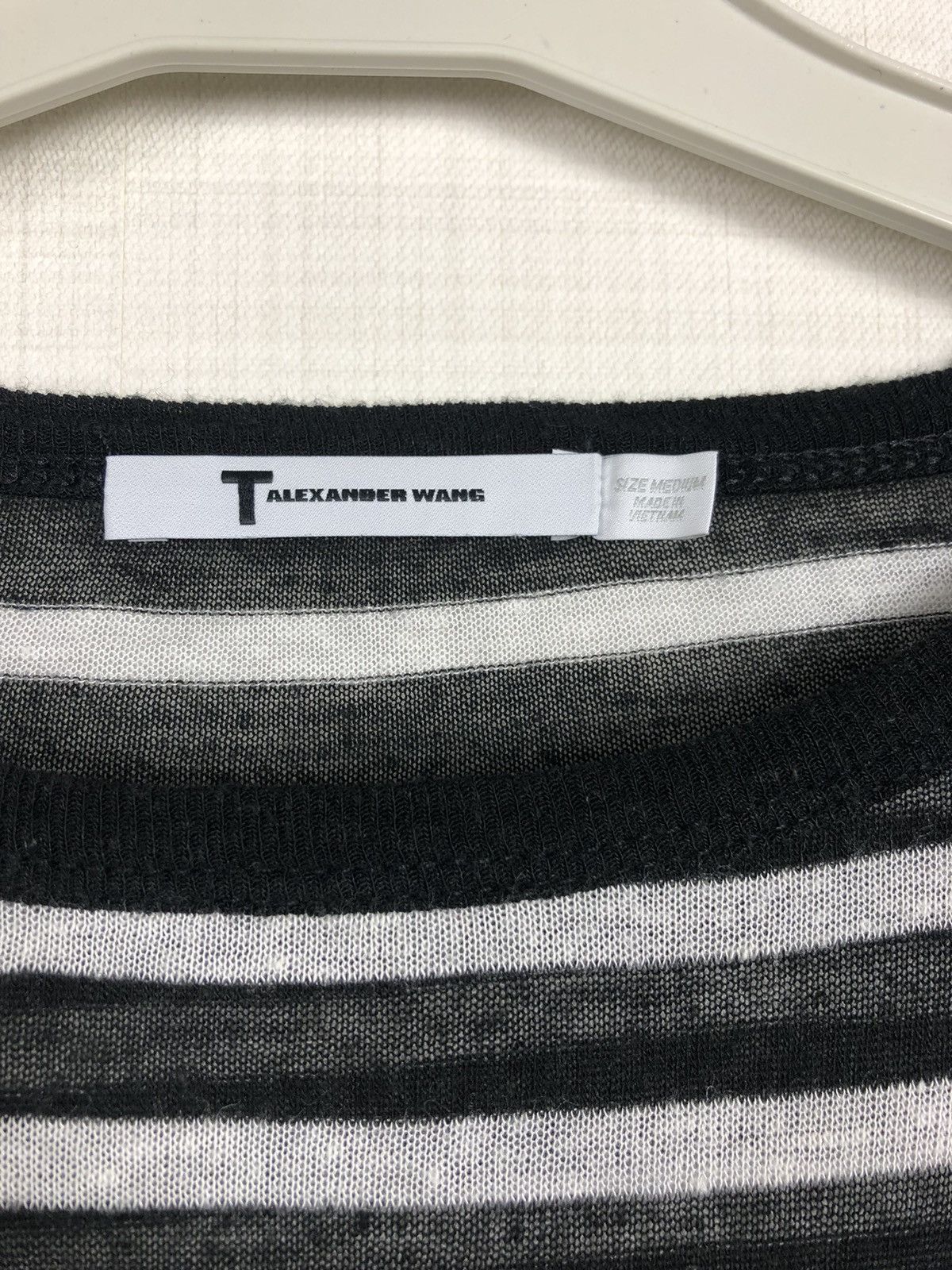 Rare T Alexander Wang Striped Sweater Long Sleeve ThIn Black Logo Size US M / EU 48-50 / 2 - 5 Thumbnail
