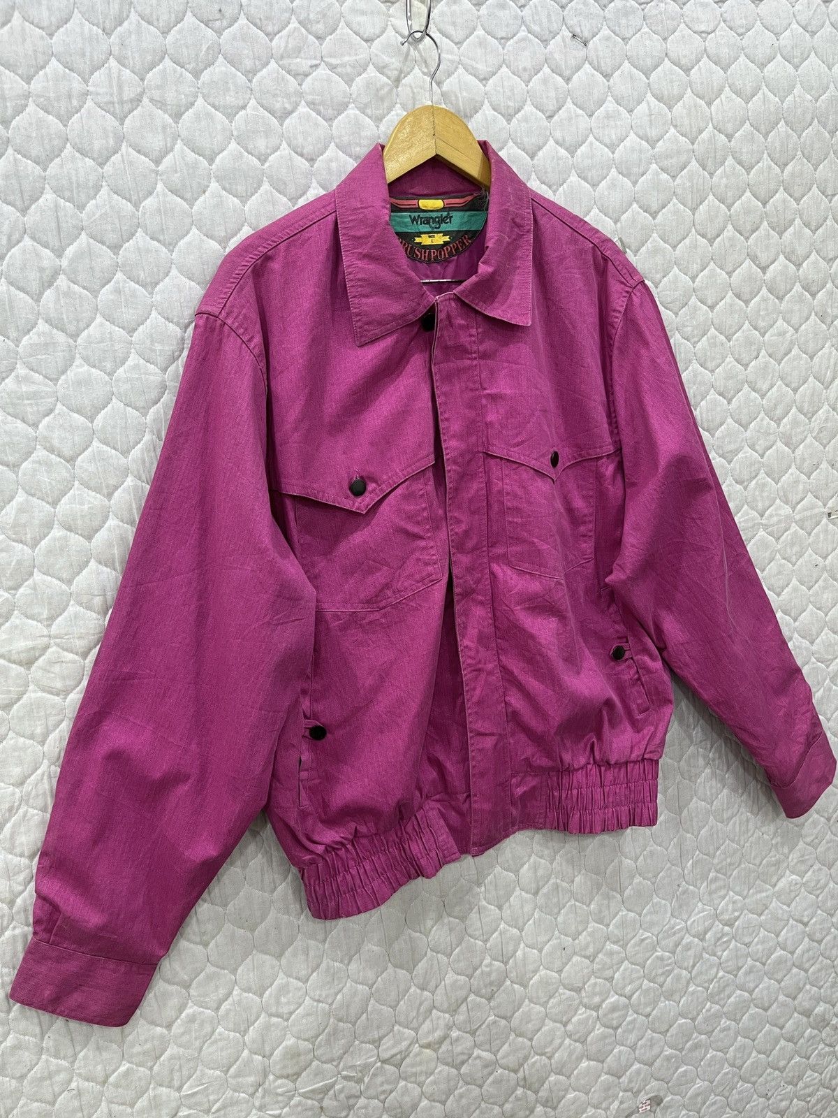 Wrangler (Bbb). VINTAGE WRANGLER BRUSH POPPER BOMBER JACKET STYLE Size US L / EU 52-54 / 3 - 3 Thumbnail