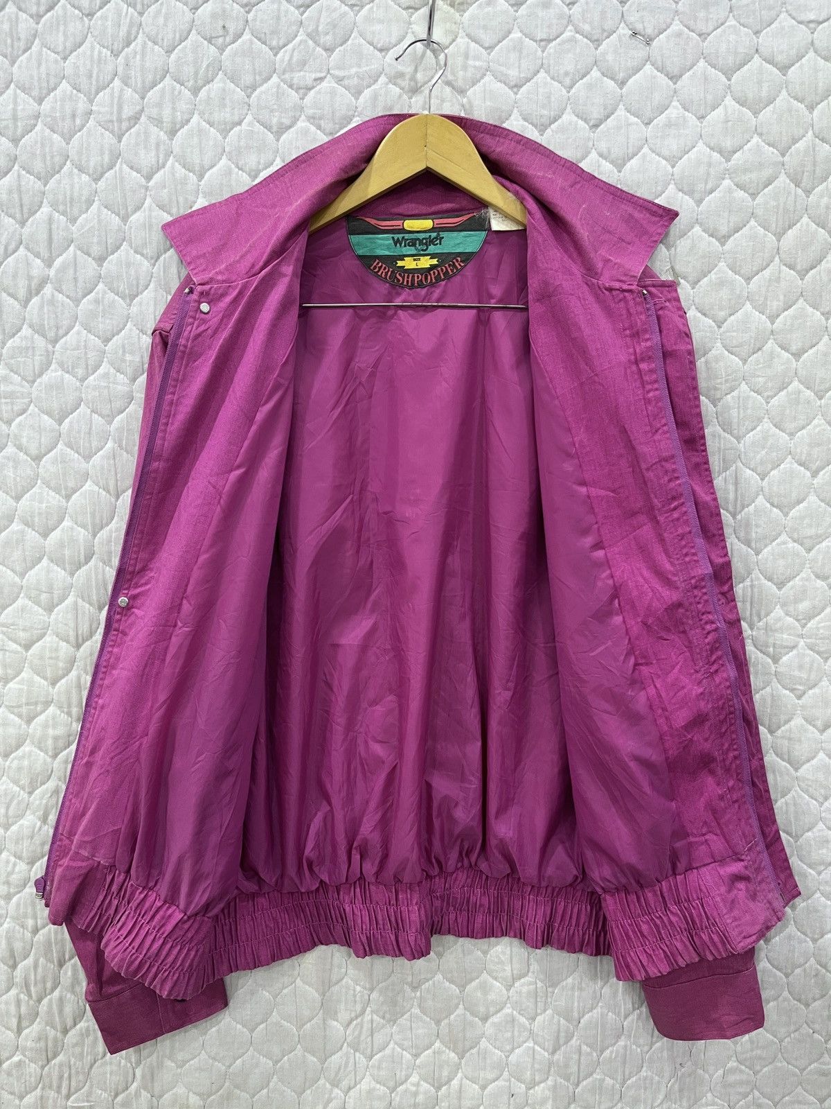 Wrangler (Bbb). VINTAGE WRANGLER BRUSH POPPER BOMBER JACKET STYLE Size US L / EU 52-54 / 3 - 5 Thumbnail
