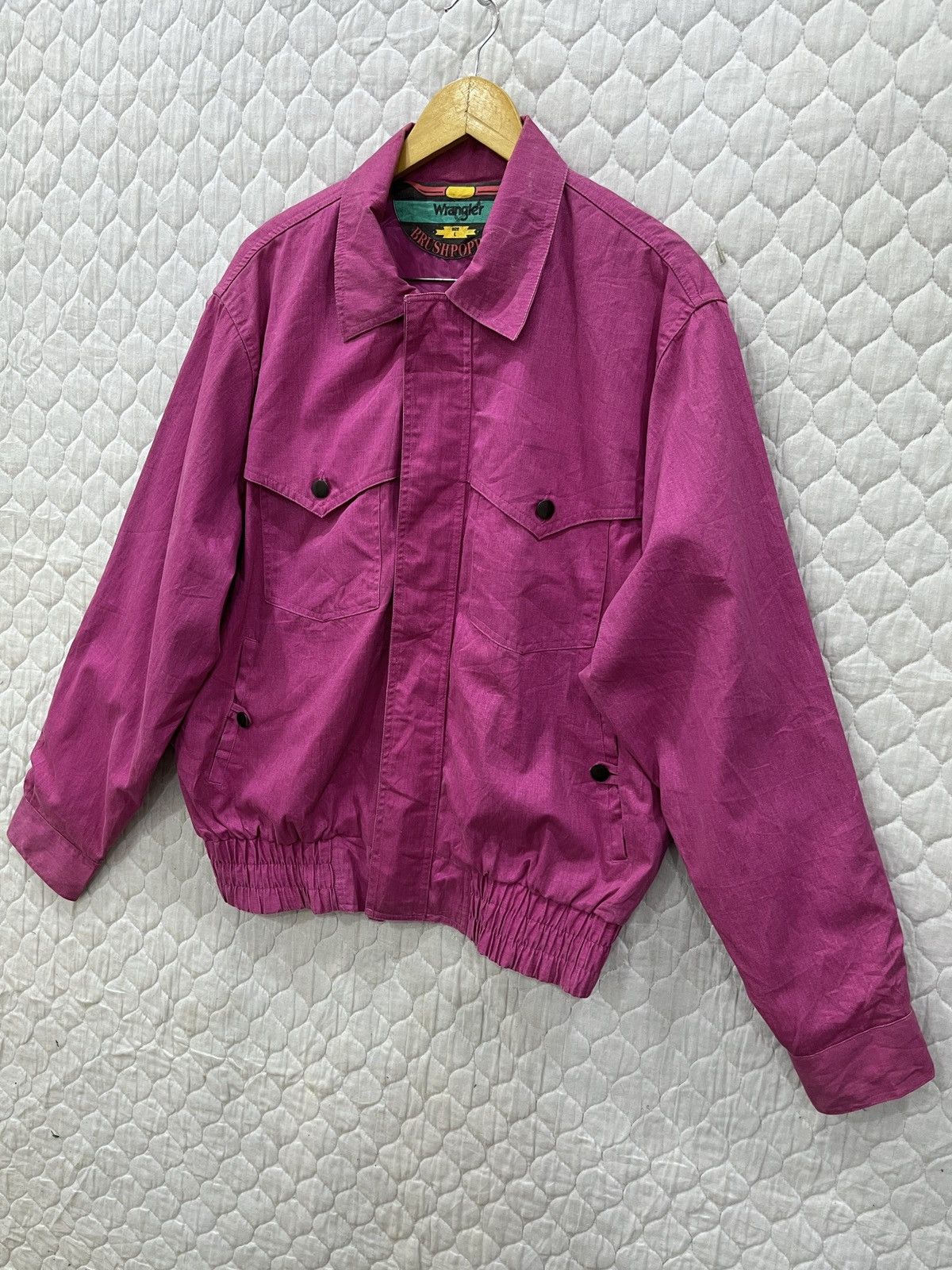 Wrangler (Bbb). VINTAGE WRANGLER BRUSH POPPER BOMBER JACKET STYLE Size US L / EU 52-54 / 3 - 2 Thumbnail