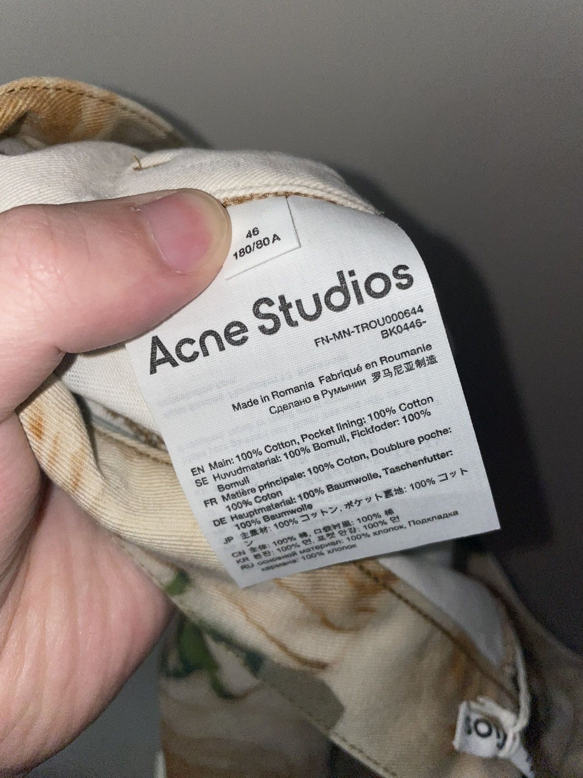 Acne Studios Acne Studios Rose-Print Peach Orange Bootcut Trousers Size US 30 / EU 46 - 5 Thumbnail