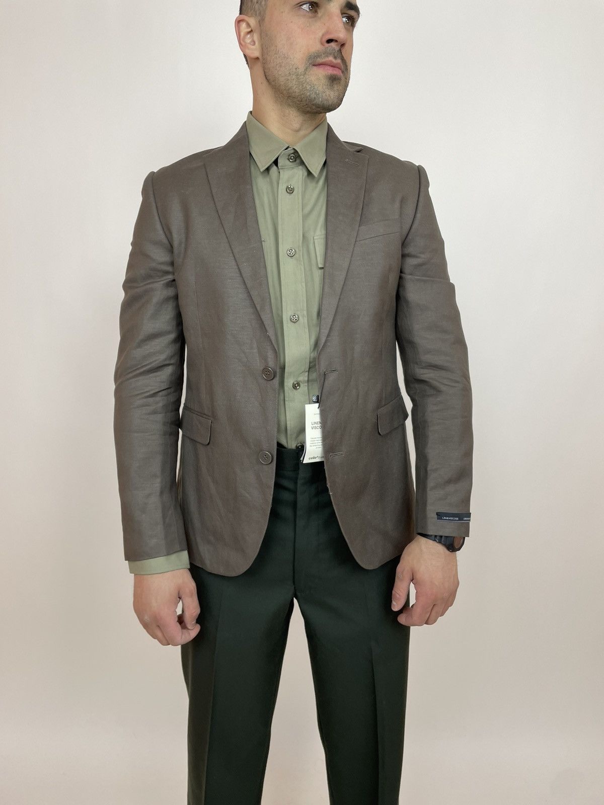 Celio Celio Club Linen&Viscose Blazer Slim fit Mens size 46 Size 46S - 6 Thumbnail