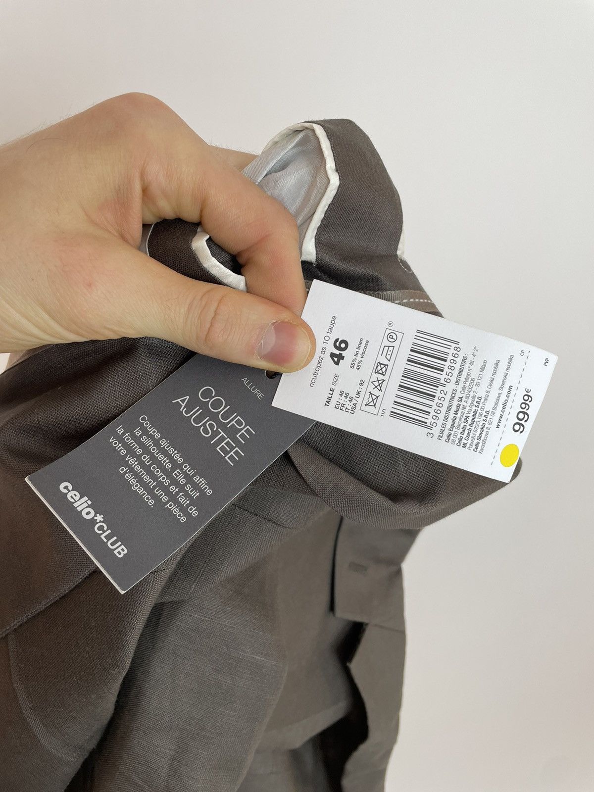 Celio Celio Club Linen&Viscose Blazer Slim fit Mens size 46 Size 46S - 21 Thumbnail