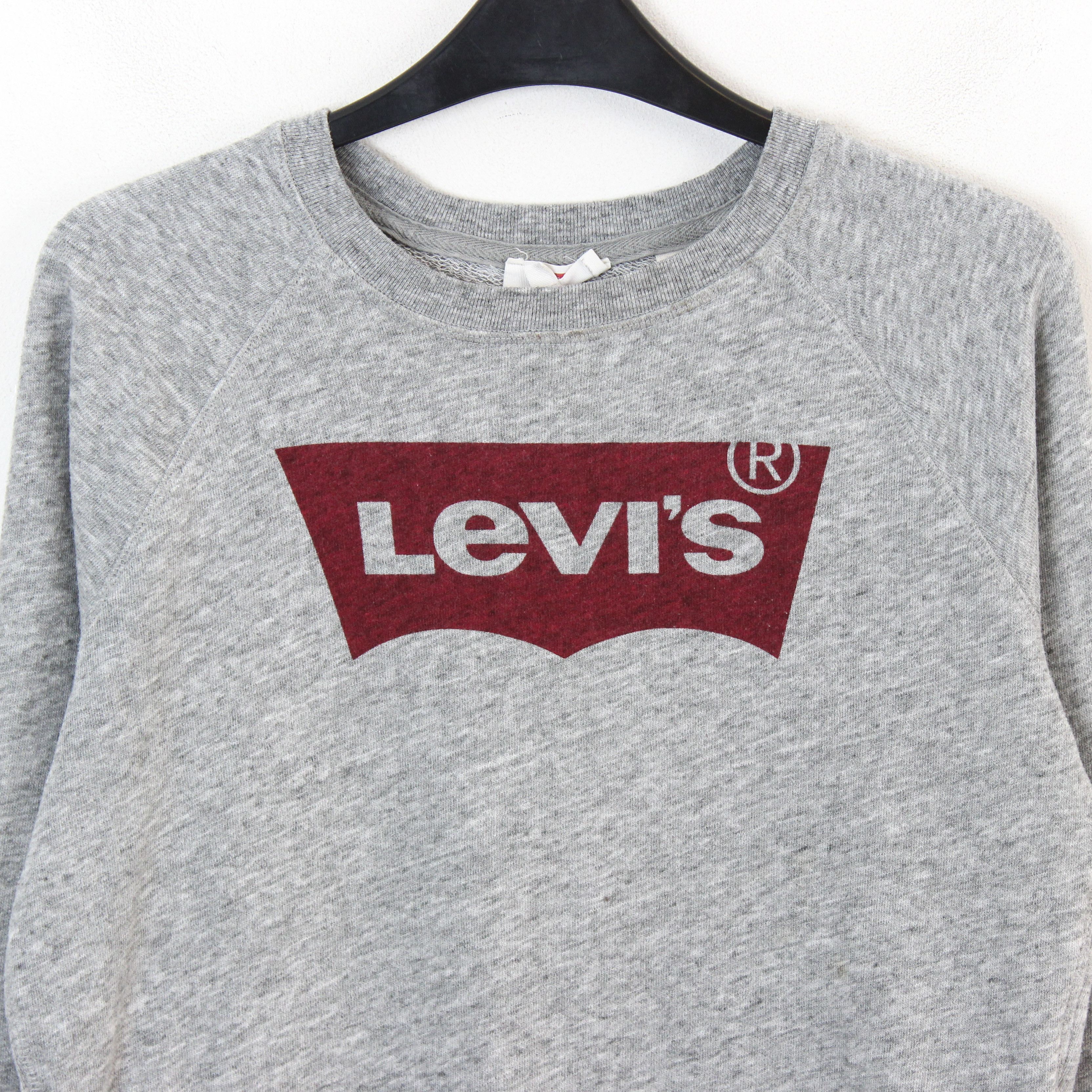 Levi's Womens S Pullover Jumper Sweatshirt Crew Neck Logo Sweater Size S / US 4 / IT 40 - 2 Thumbnail