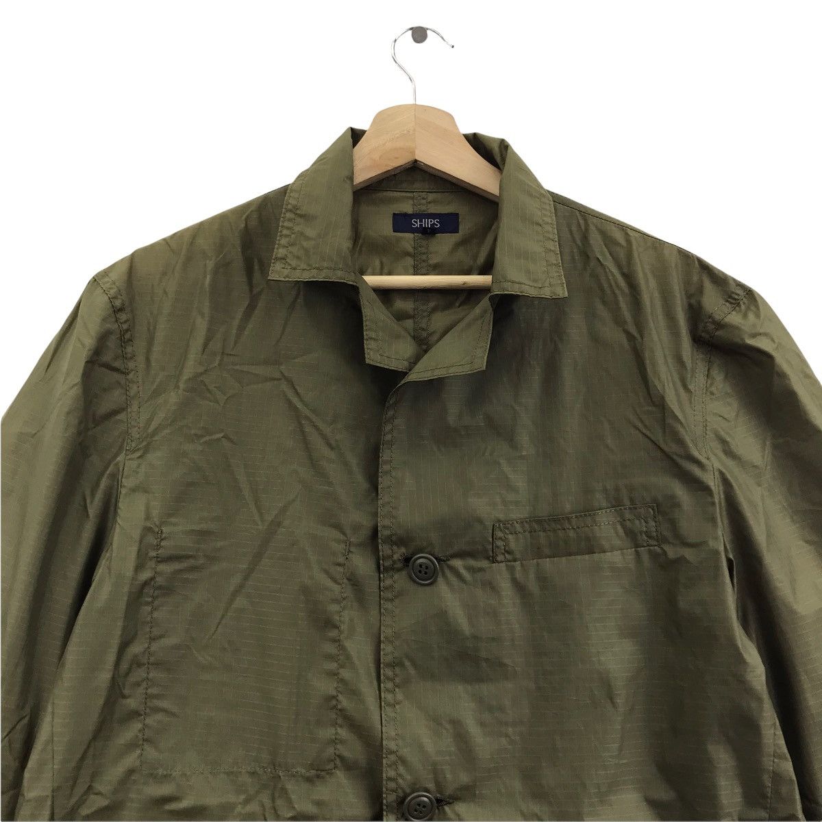 Japanese Brand SHIPS Japanese Brand Green Army Light Jacket Windbreaker Size US L / EU 52-54 / 3 - 2 Thumbnail