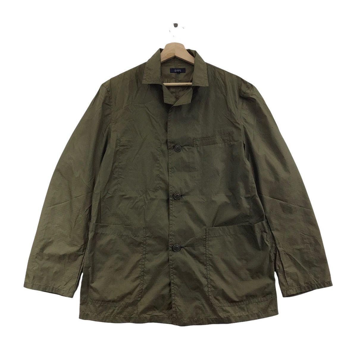Japanese Brand SHIPS Japanese Brand Green Army Light Jacket Windbreaker Size US L / EU 52-54 / 3 - 1 Thumbnail