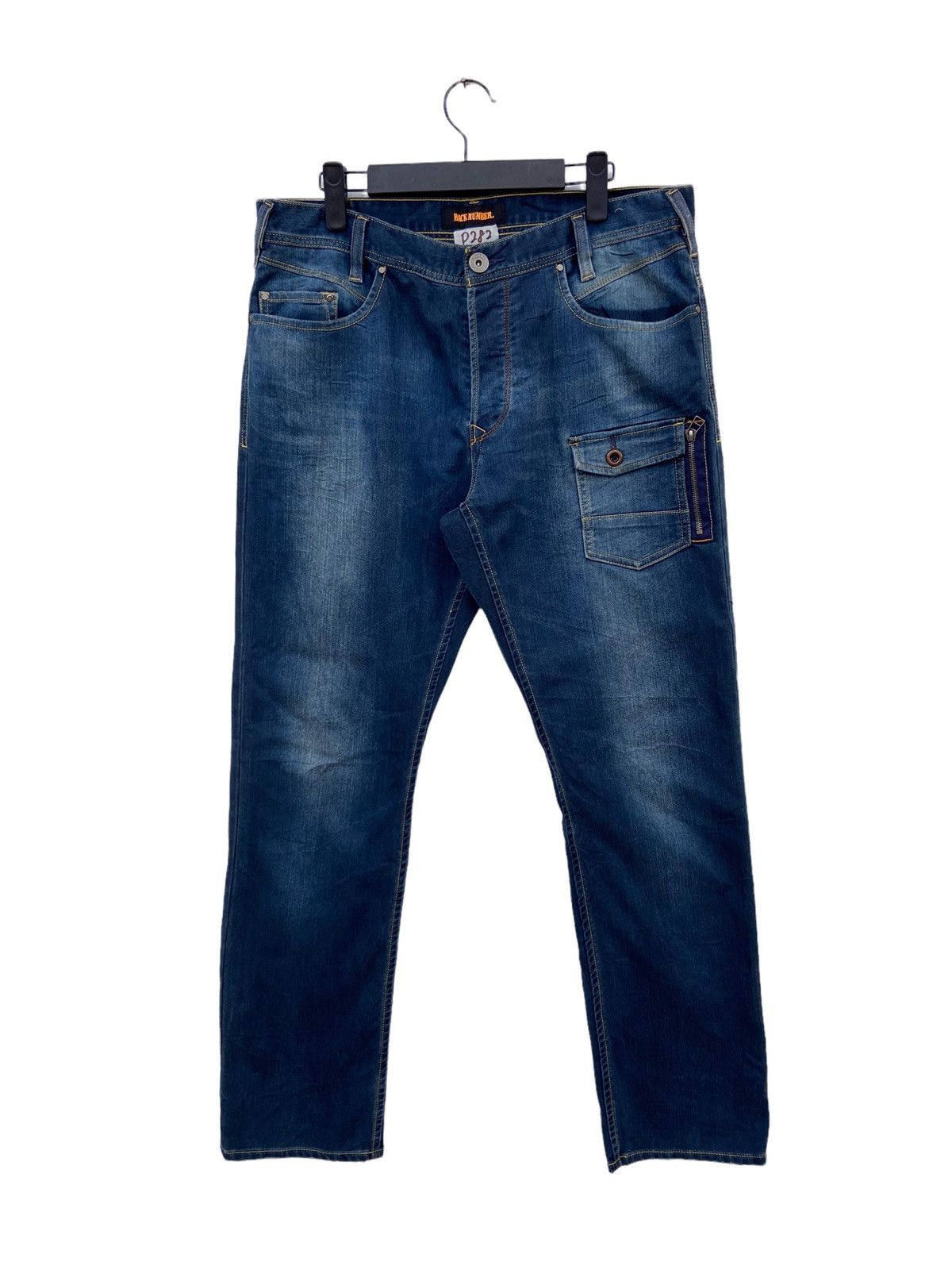 Japanese Brand JAPANESE BRAND BACK NUMBER JEANS Size US 33 - 2 Thumbnail