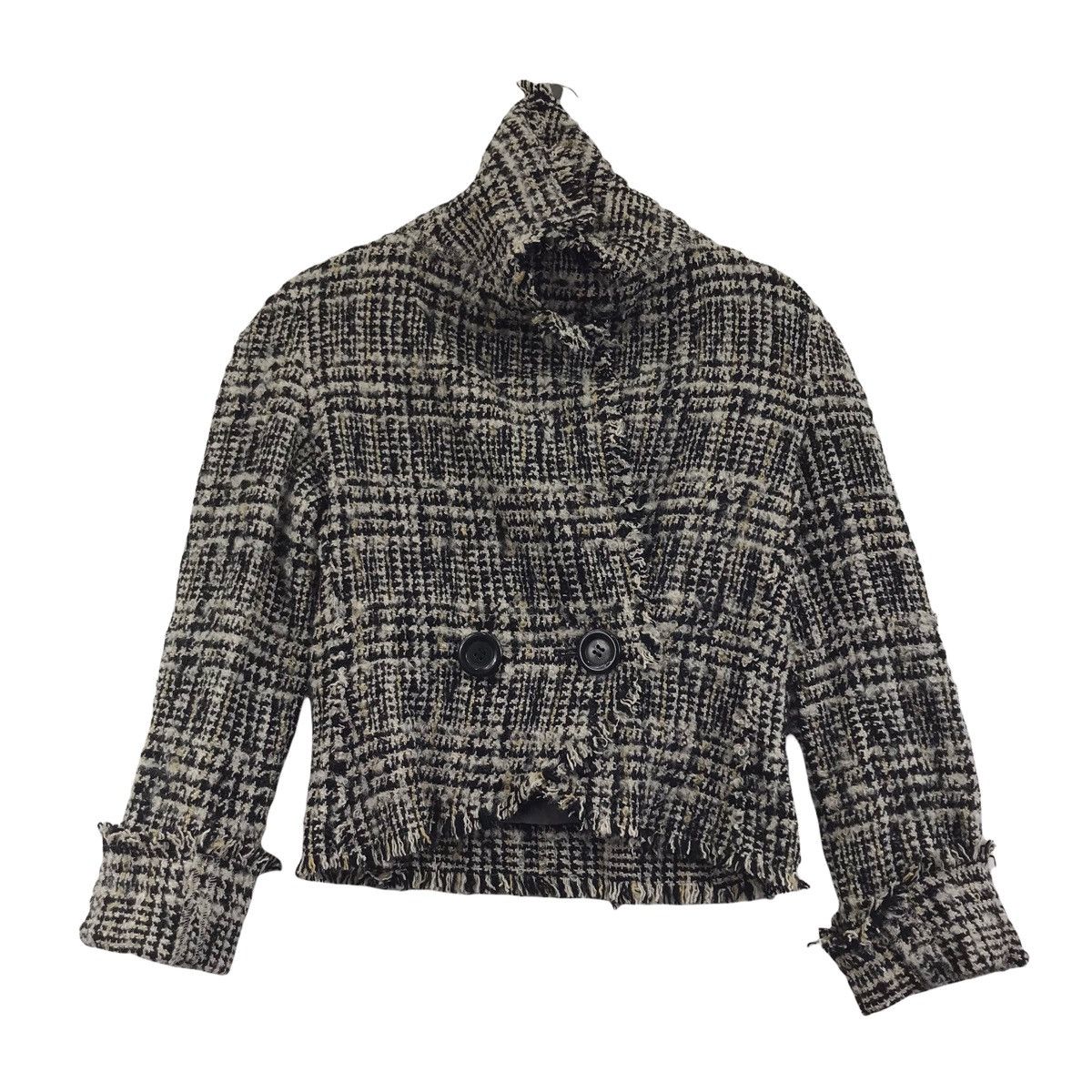 Japanese Brand PRIDE INTERNATIONAL DESIGN Cropped Japanese Brand Wool Coat Size US S / EU 44-46 / 1 - 1 Thumbnail