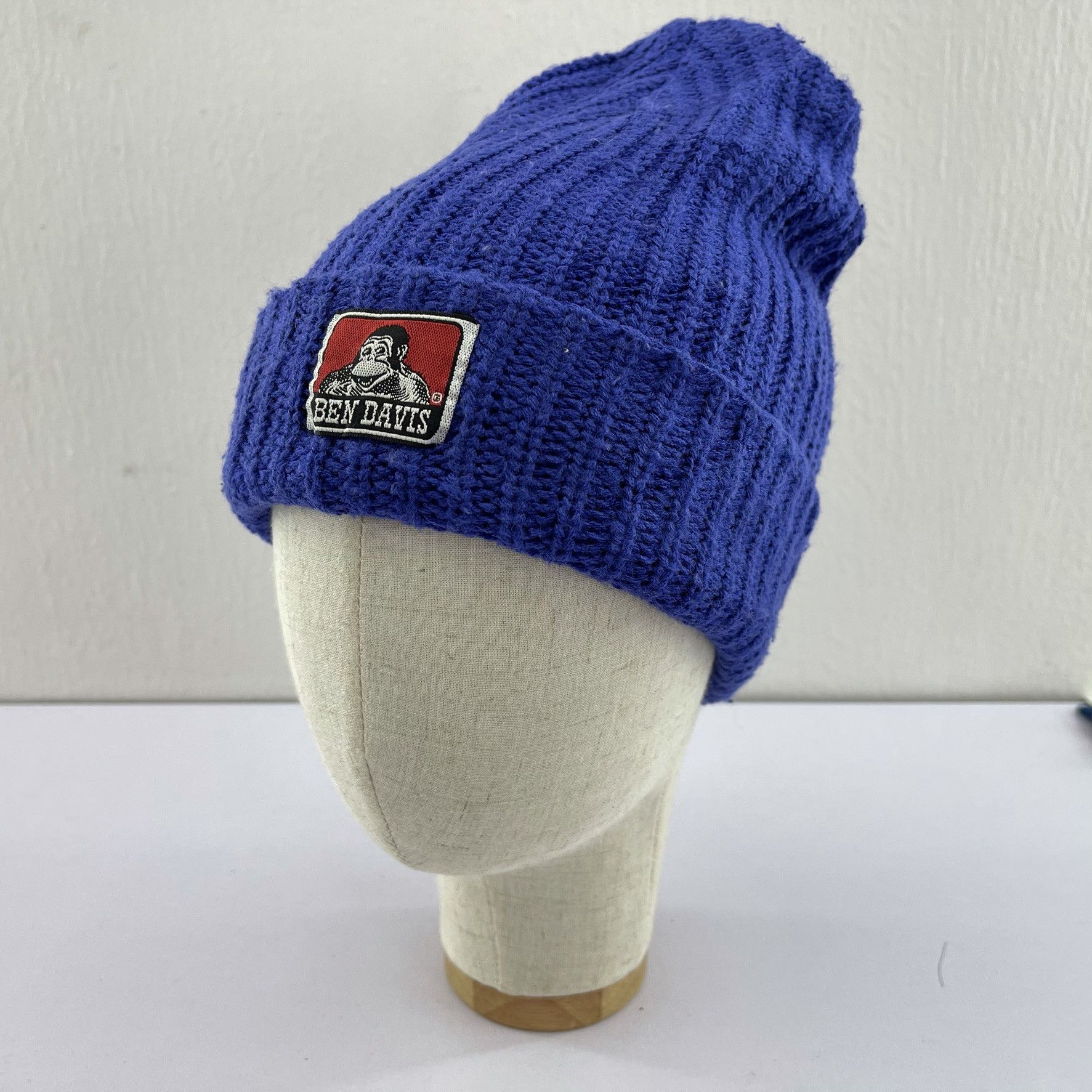 Ben Davis × Vintage Ben Davis Blue Beanie Hats-BH2013 Size ONE SIZE - 1 Thumbnail