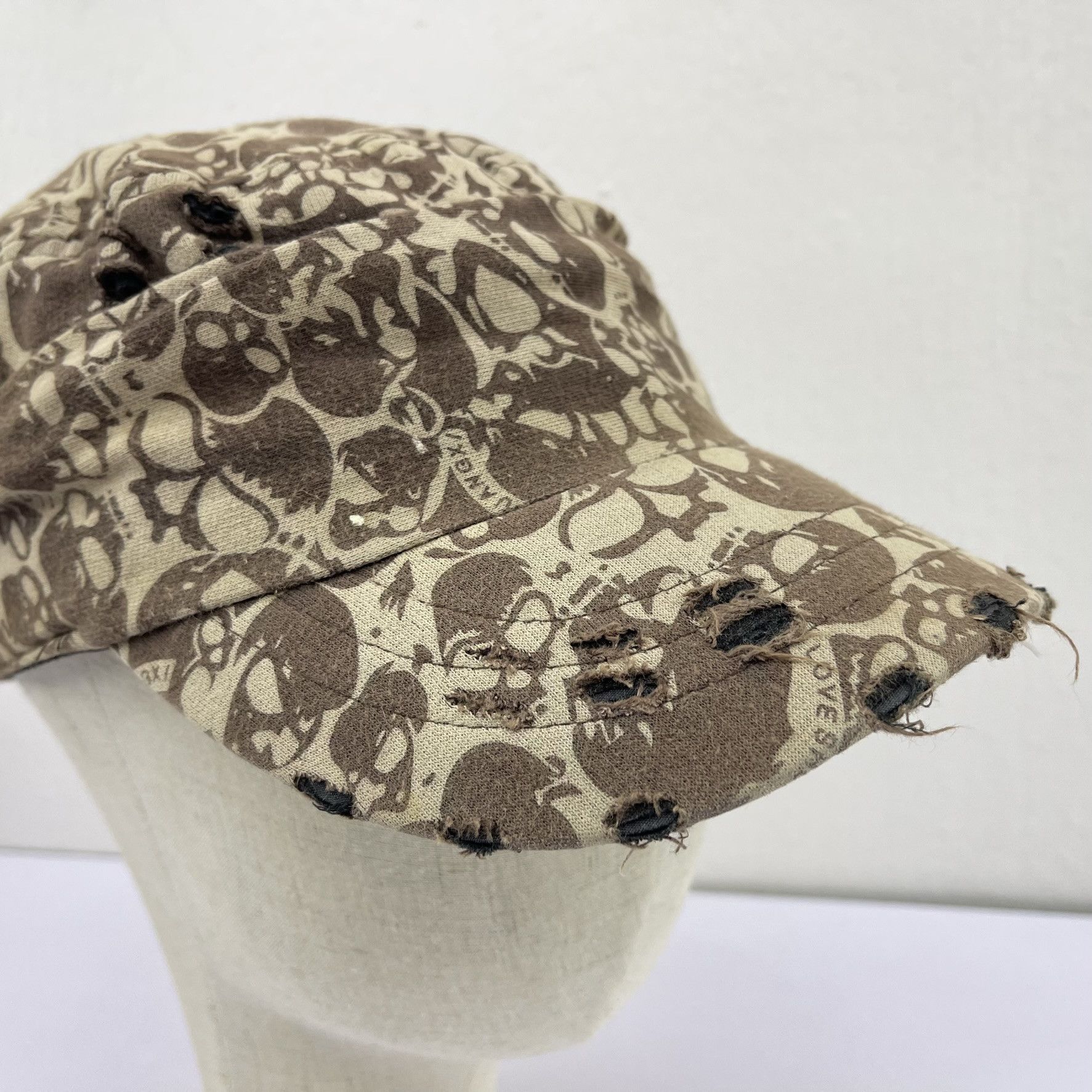 Other Unknown Skull Distressed Cap Hats-BH4214 Size ONE SIZE - 8 Thumbnail