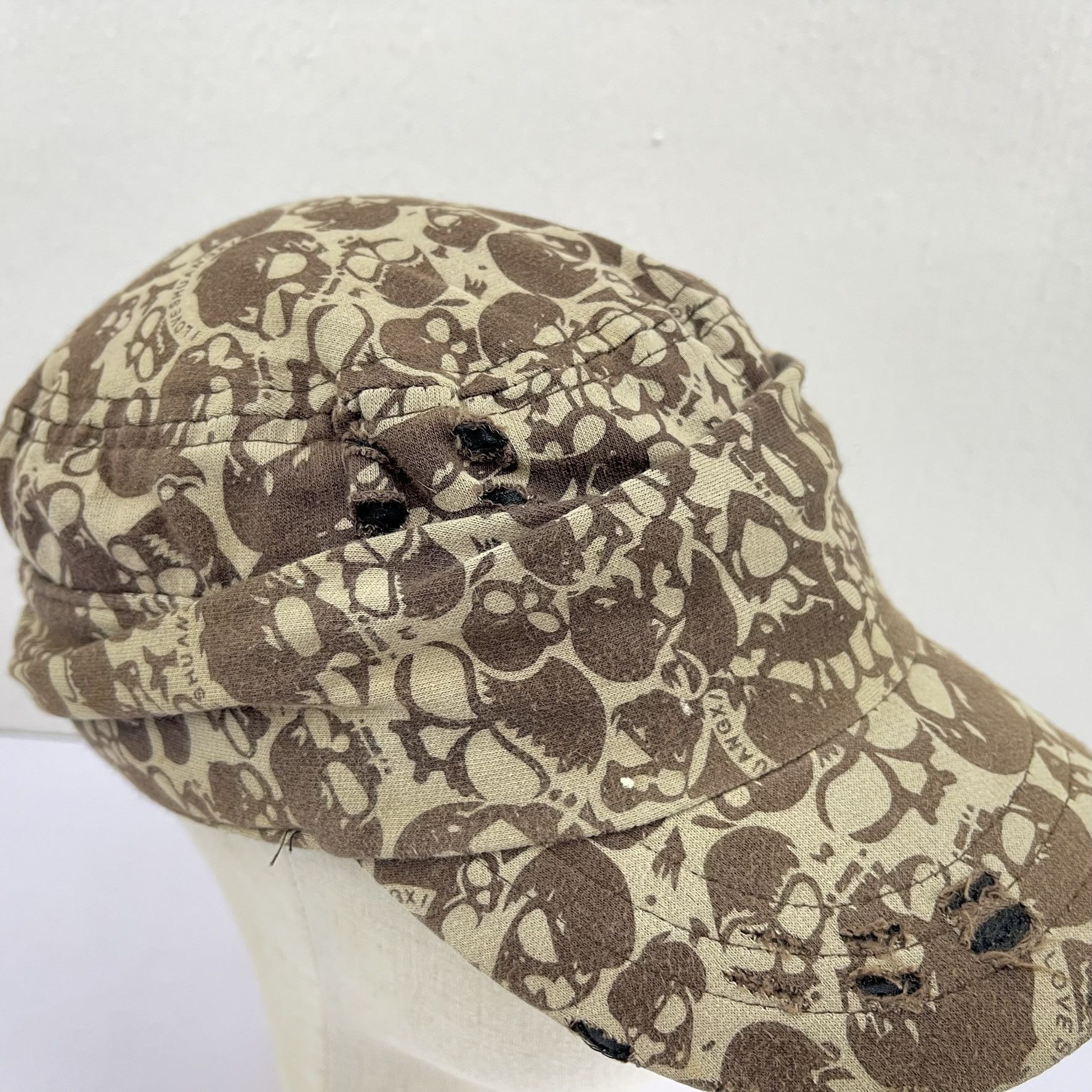Other Unknown Skull Distressed Cap Hats-BH4214 Size ONE SIZE - 9 Thumbnail