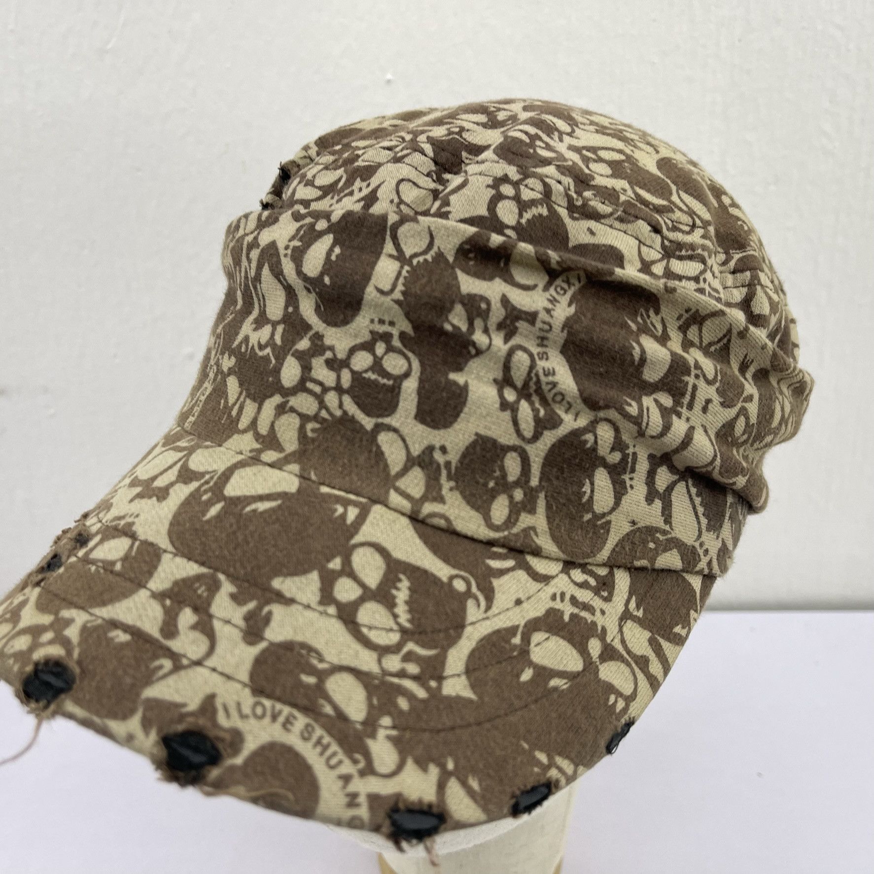 Other Unknown Skull Distressed Cap Hats-BH4214 Size ONE SIZE - 5 Thumbnail